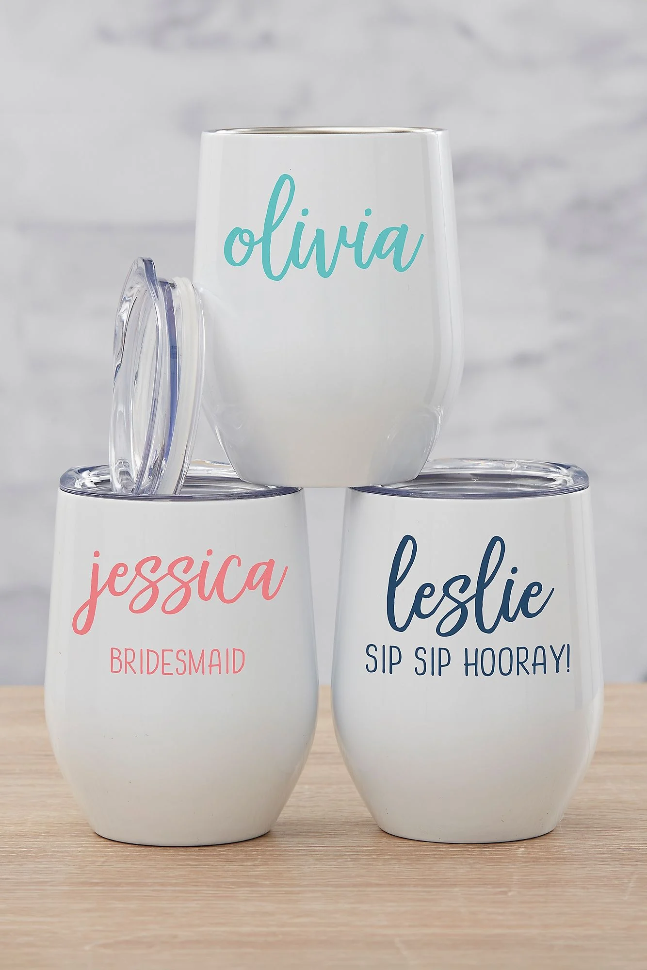 Scripty Style Personalized Stainless Wine Cup
