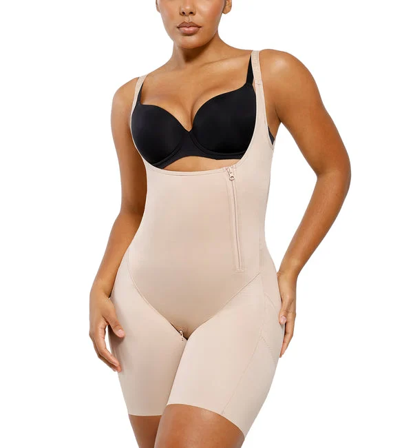 SHAPELLX BOOT-YEAH SilkSculpt High-Waisted Shapewear Bodysuit (MT250040) - Beige
