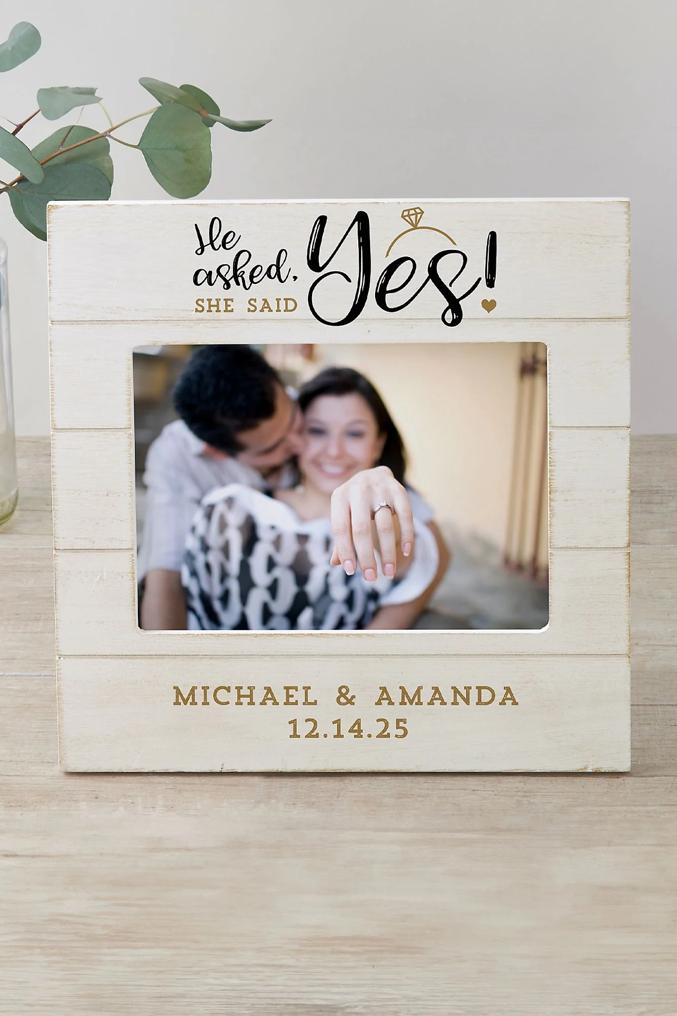 She Said Yes Personalized Engagement Frame
