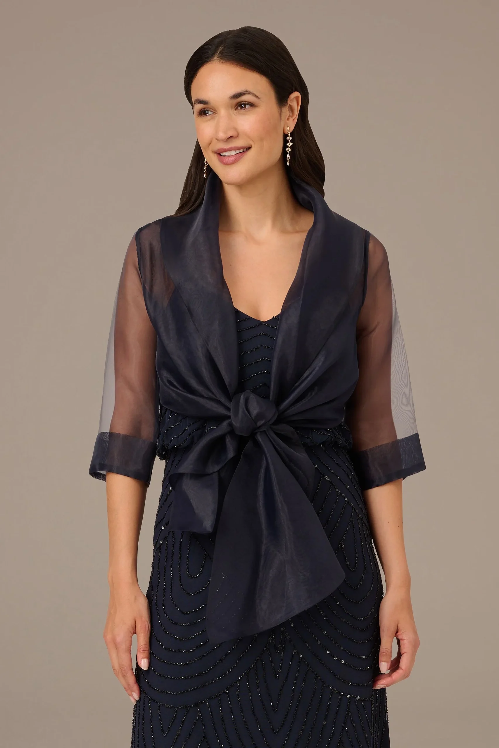 Sheer Organza Evening Jacket