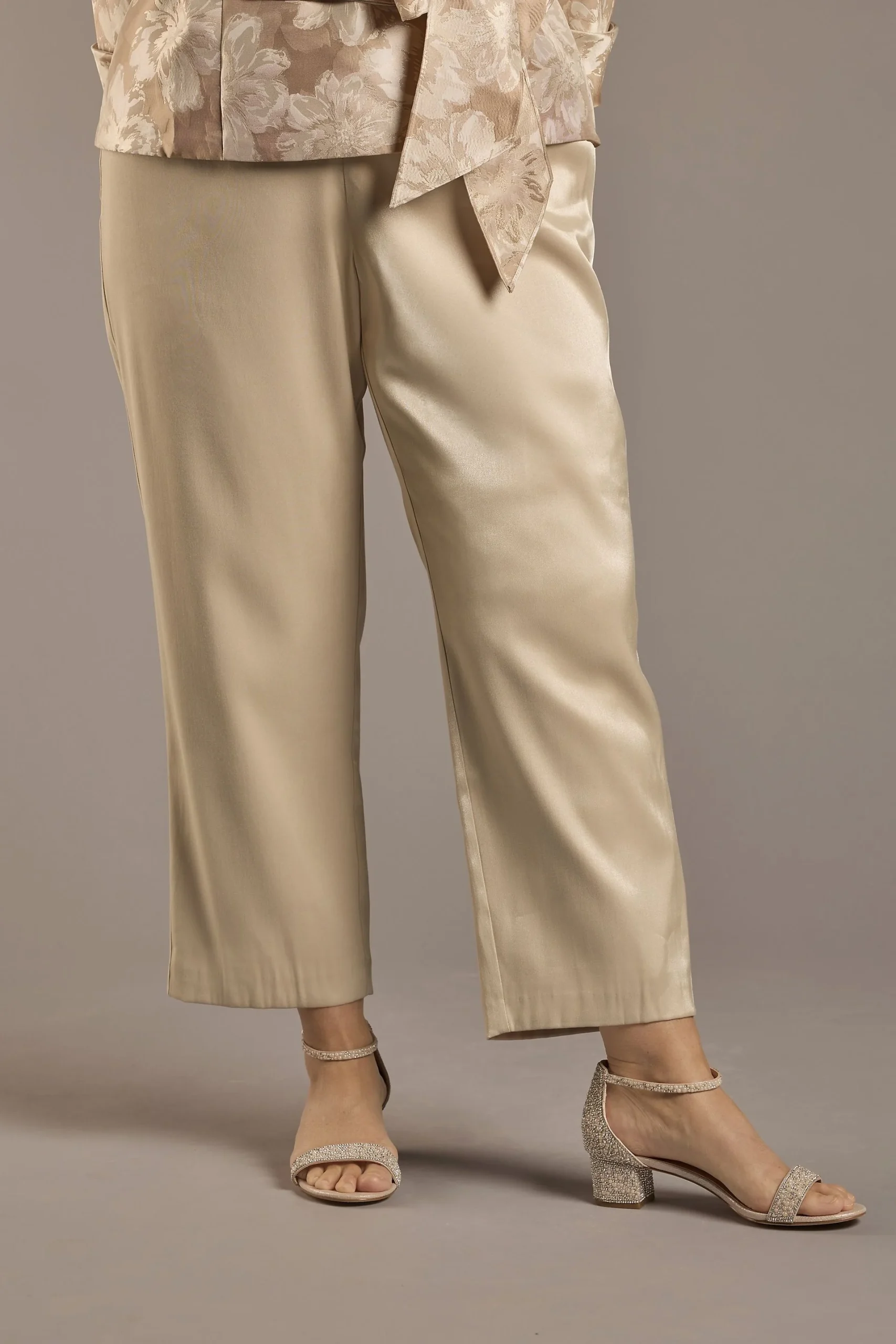 Shine Fabric Pull-On Pants
