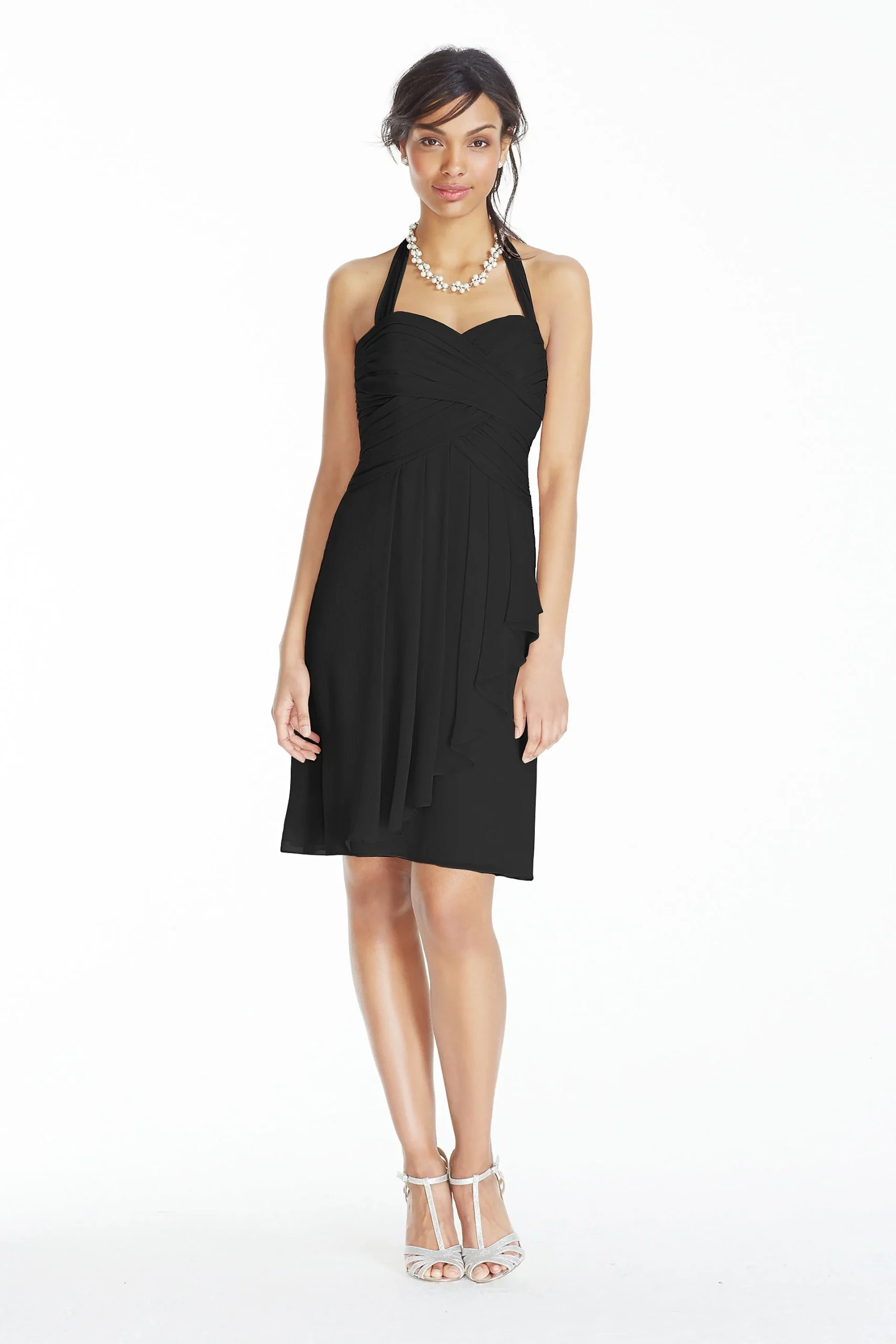 Short Halter Chiffon Dress