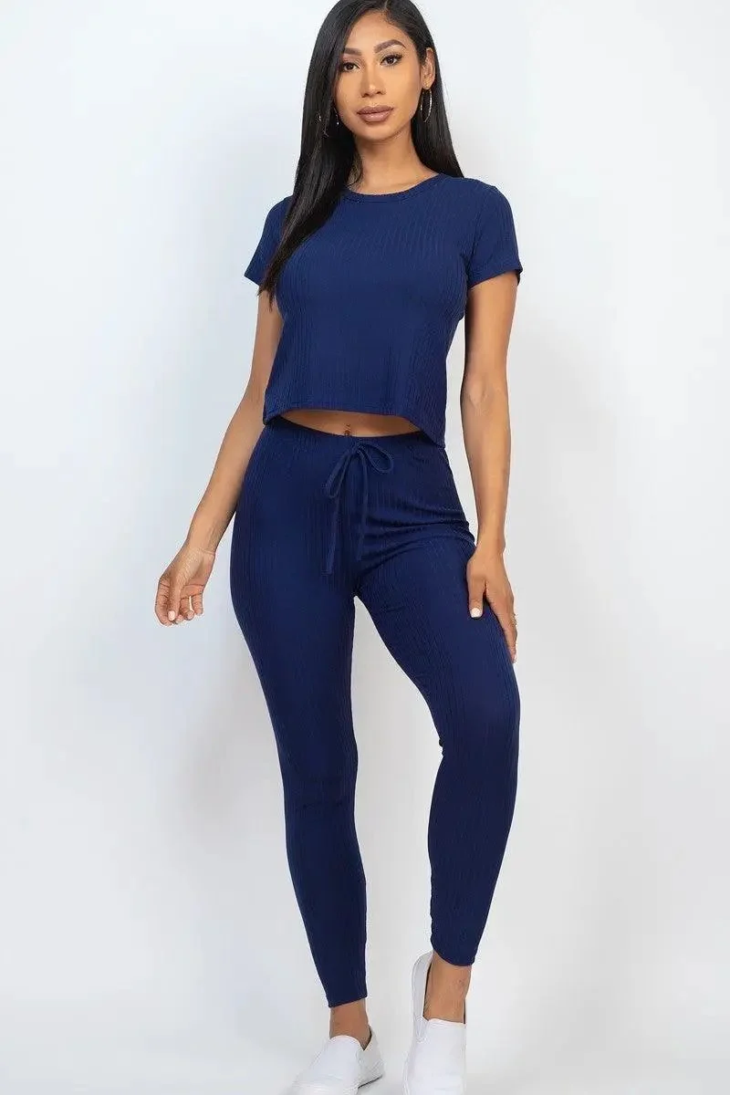 Short Sleeve Top & Leggings Set