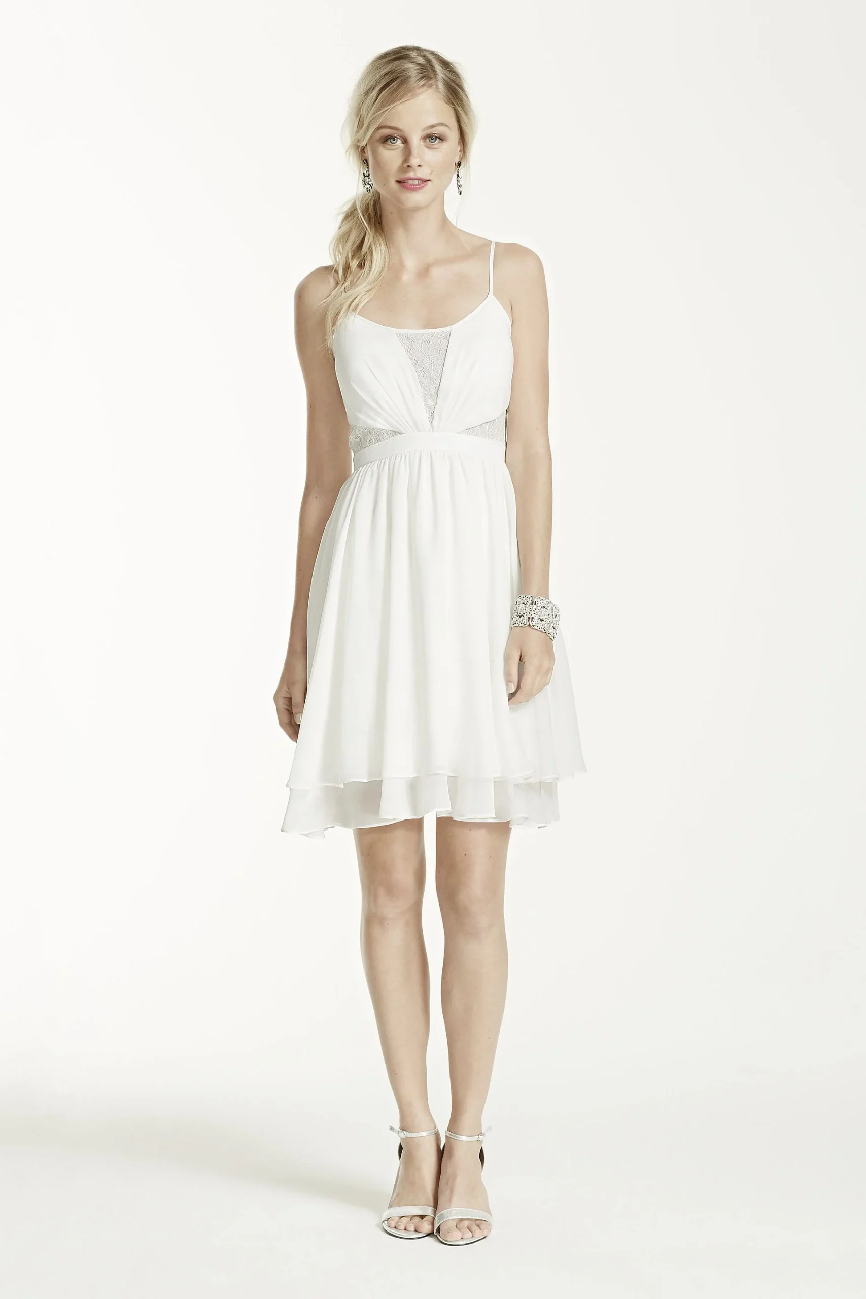 Short Spaghetti Strap Chiffon Dress