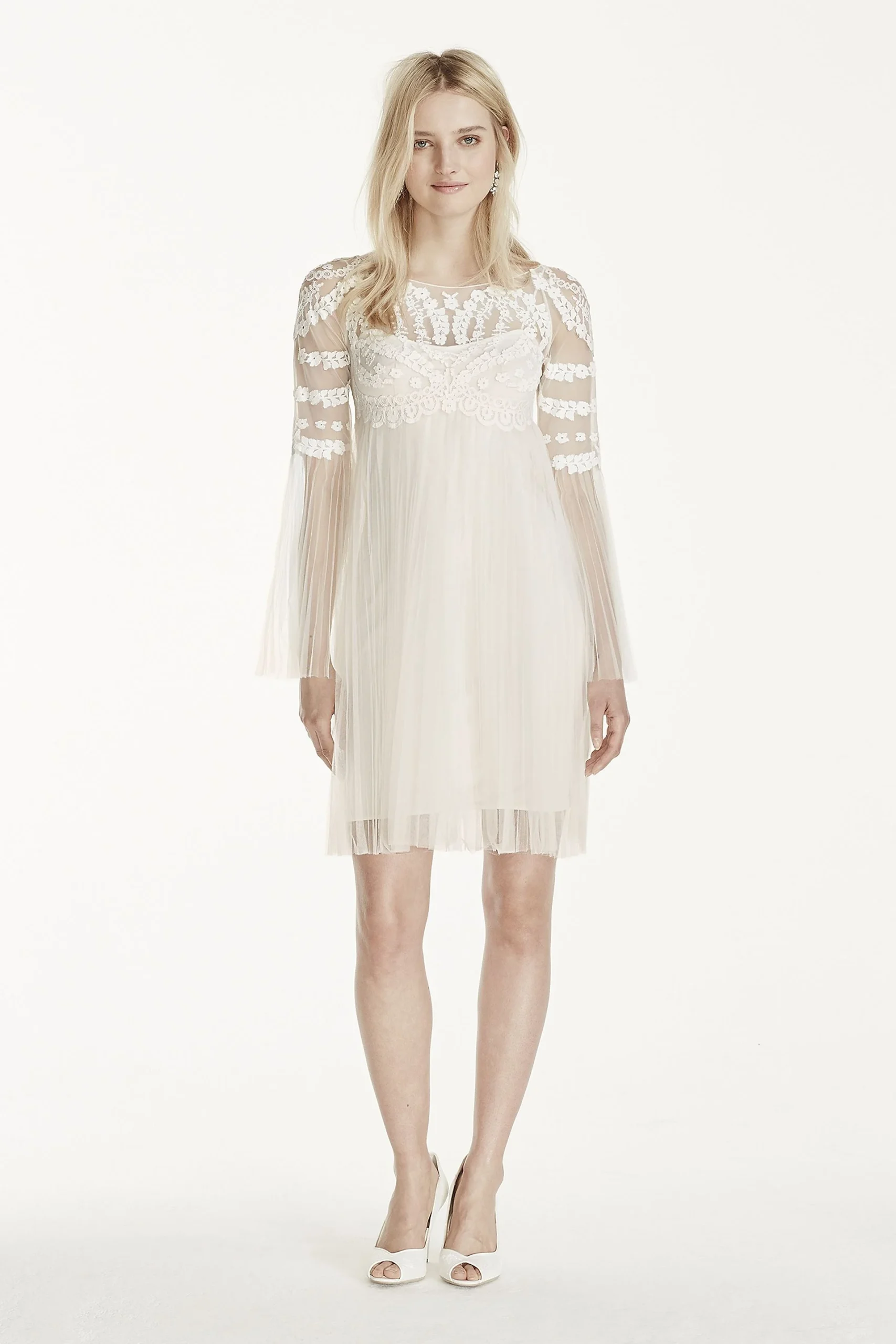Short Tulle Skirt with Long Sleeves Dress