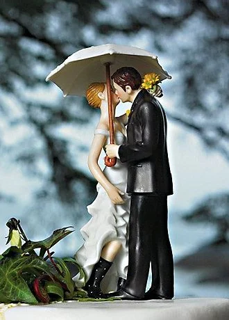 Showered with Love Couple Cake Topper