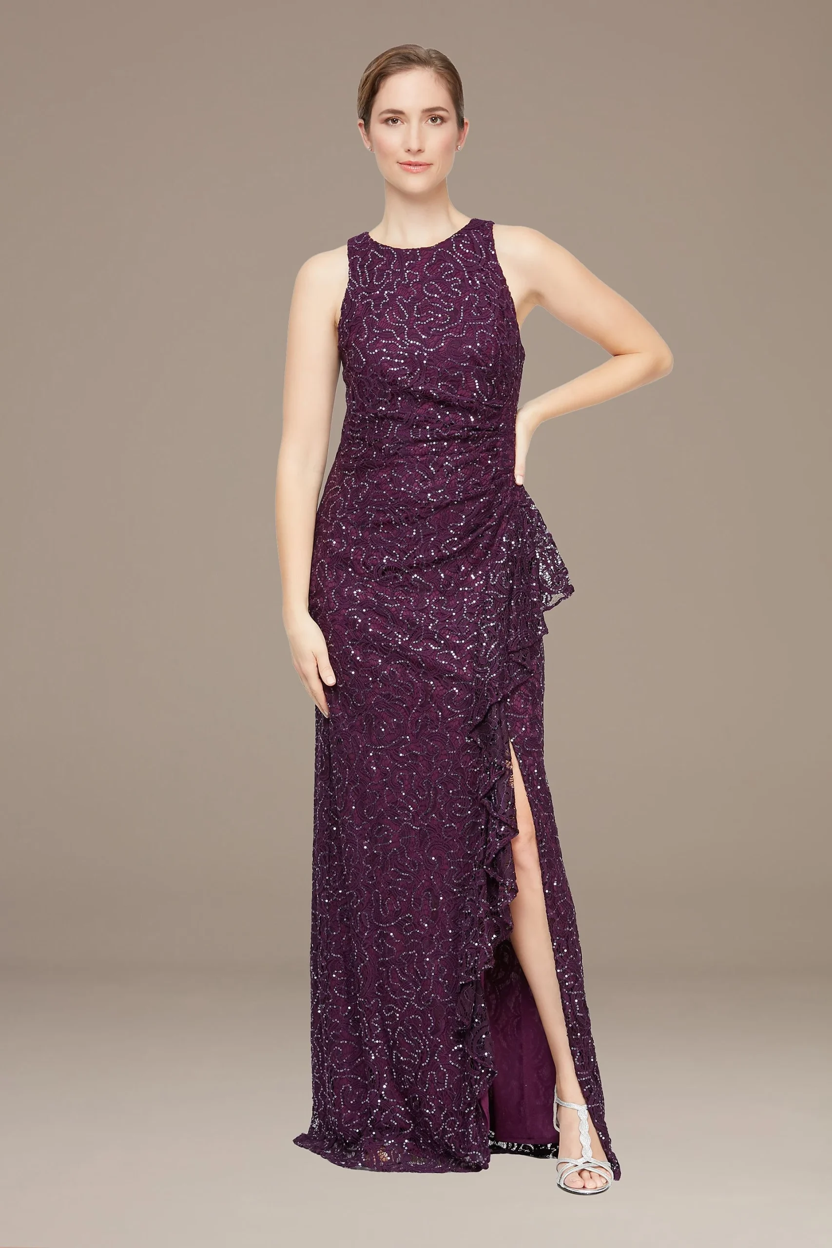 Sleeveless A-Line Scoop Neck Dress