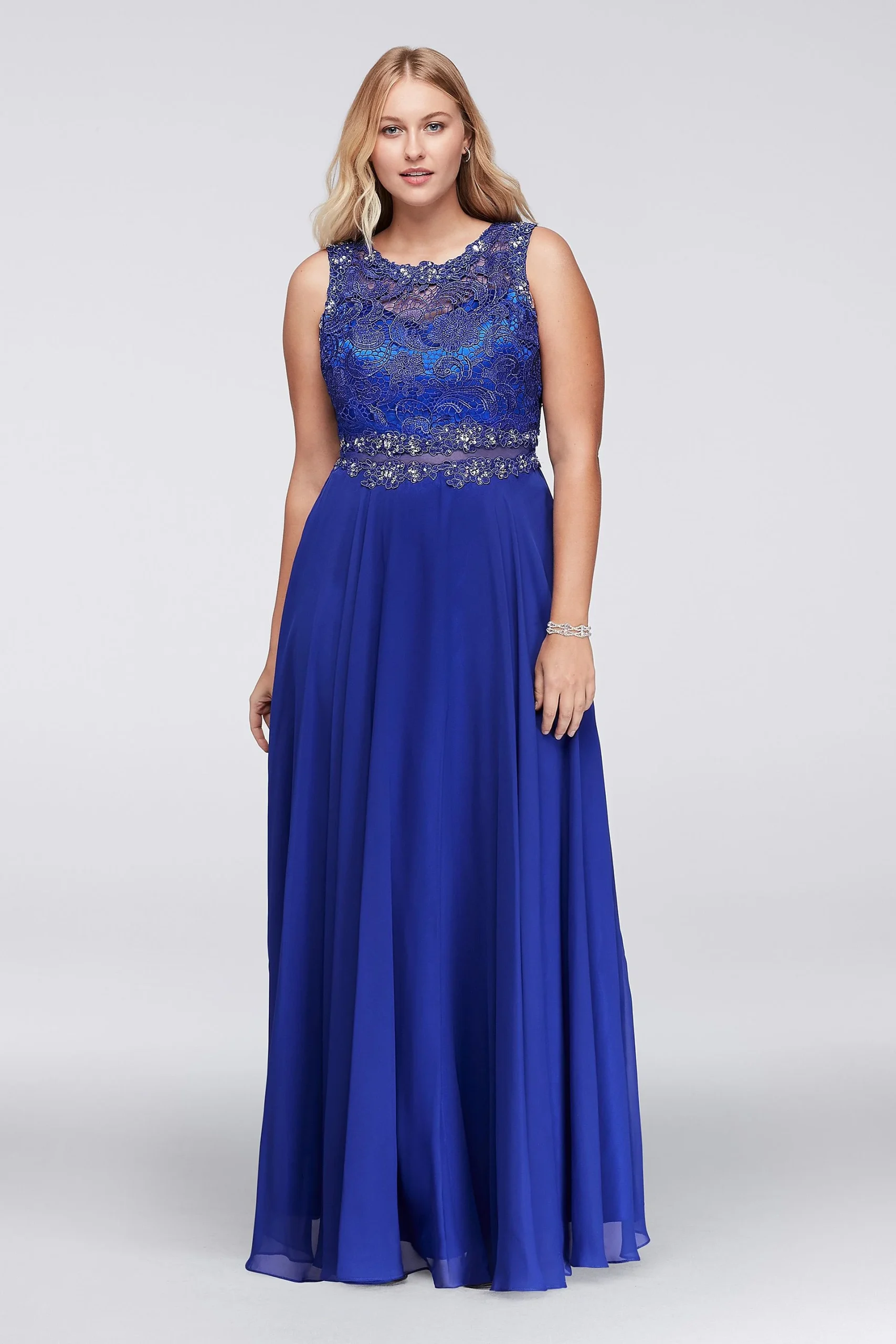 Sleeveless Long Dress with Illusion Back