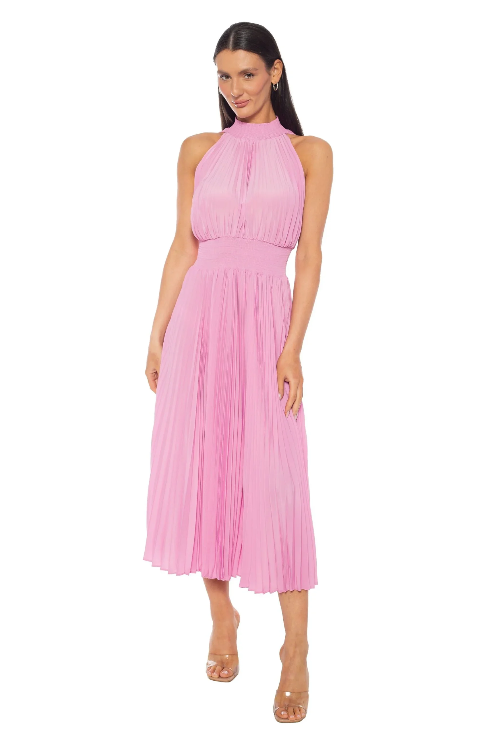 Sleeveless Pleated Dress