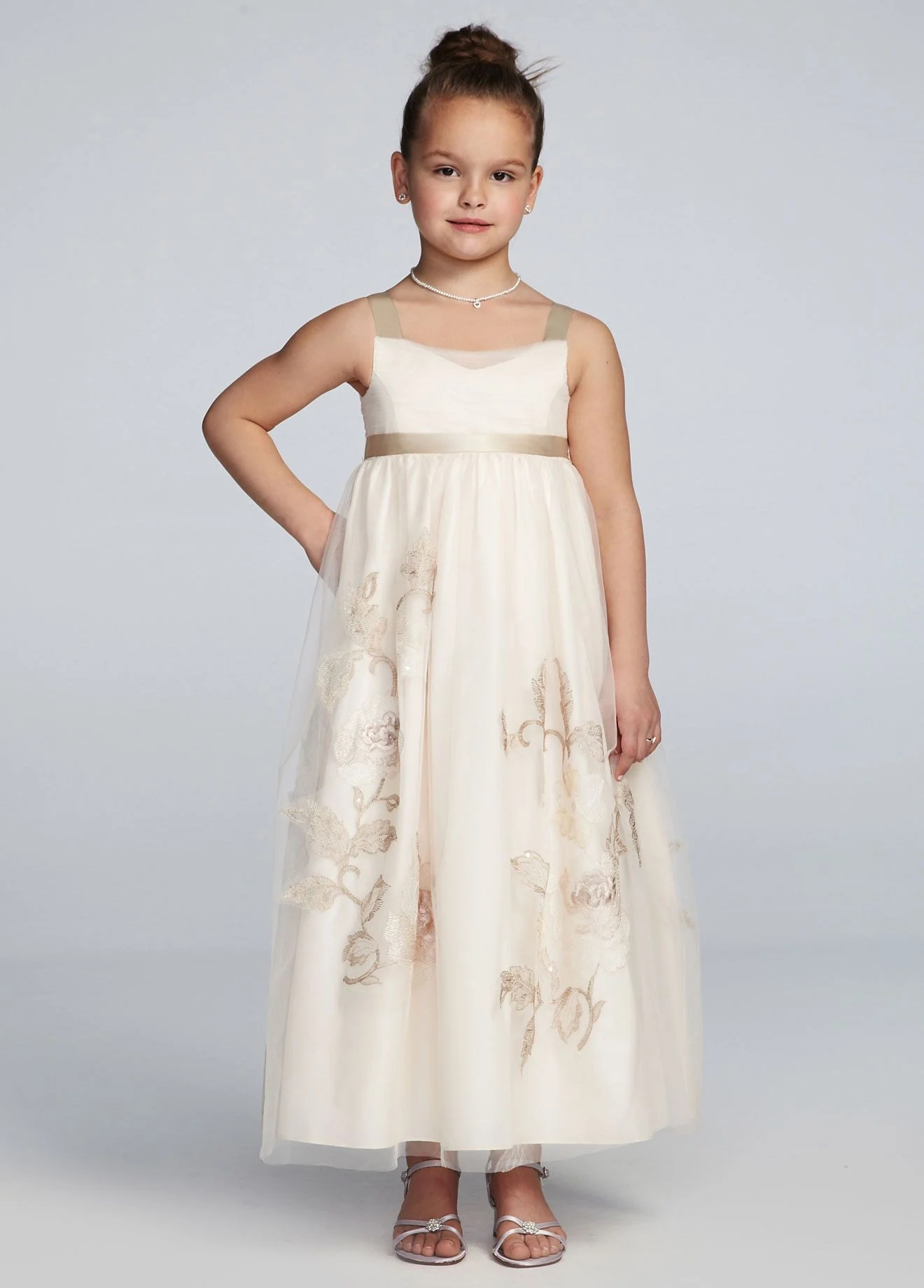 Sleeveless Tank Long Tulle Ball Gown