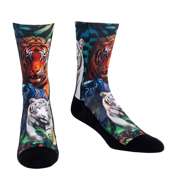 SOCK it to me Athletic Printed Performance Crew Socks (SITMAPC) - Eye of the Tiger