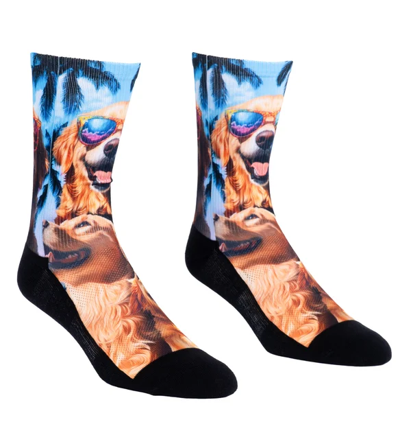 SOCK it to me Athletic Printed Performance Crew Socks (SITMAPC) - Life Is Golden