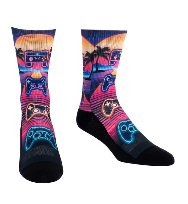 SOCK it to me Athletic Printed Performance Crew Socks (SITMAPC) - Press Start