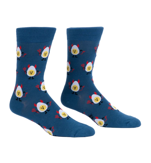 SOCK it to me Men's Crew Socks (SITMMCS) - Deviled Eggs