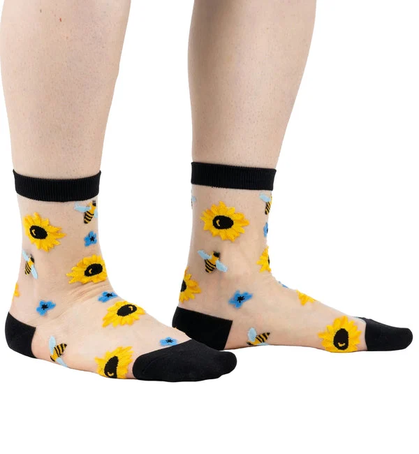 SOCK it to me Sheer Crew Socks (SITMSCS) - You Are My Sunshine
