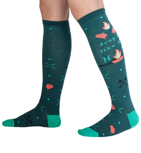 SOCK it to me Unisex Knee High Socks (SITMKHS) - Drop It Like It's Hot