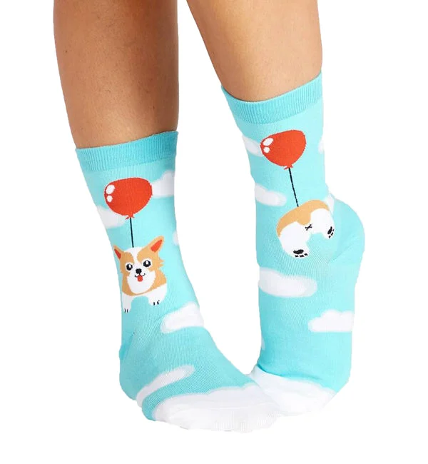 SOCK it to me Women's Crew Socks (SITMWCS) - Pup, Pup, and Away