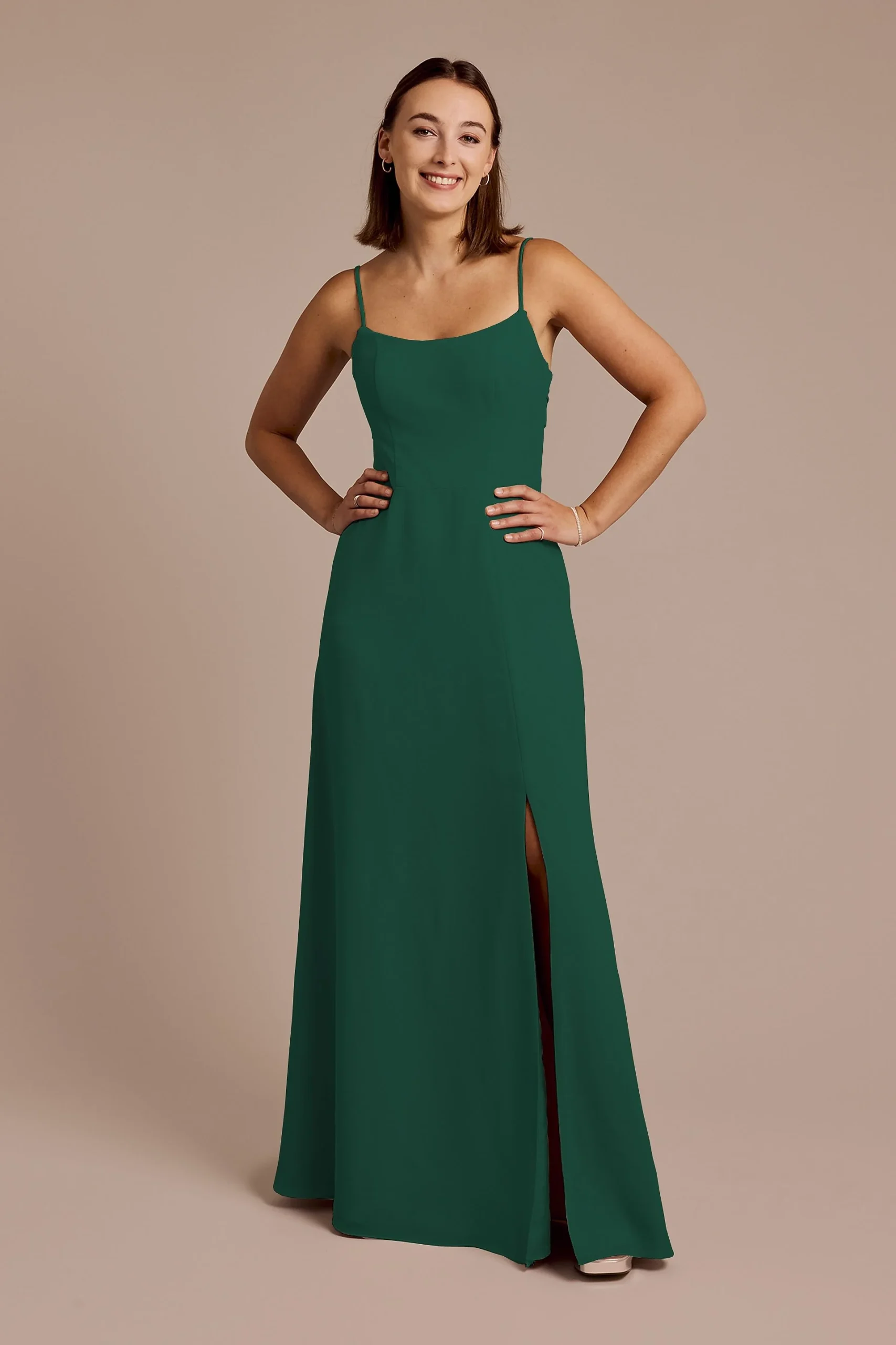 Spaghetti Strap Bow Back Chiffon Dress