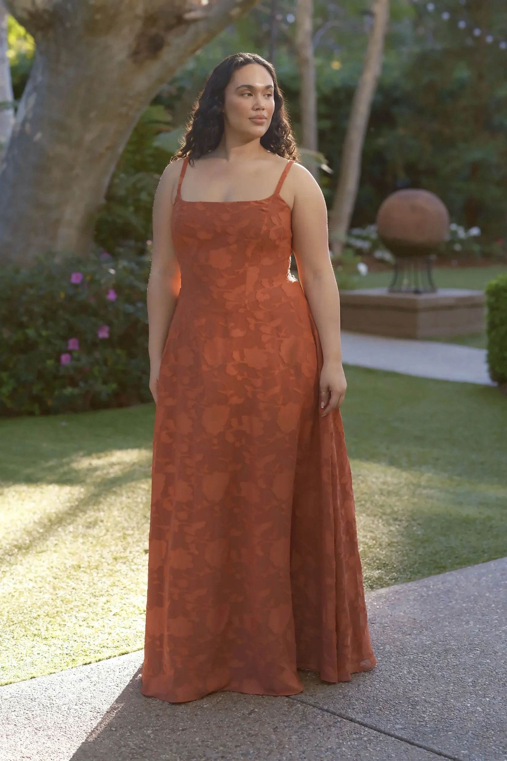Spaghetti Strap Burnout A-Line Dress