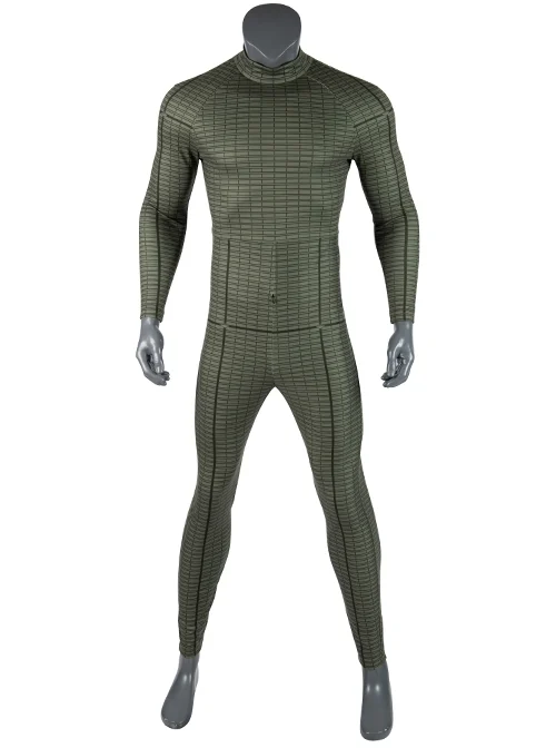 Spider-Man Far From Home Mysterio Battle Suit Halloween Cosplay Costume Dark Green Bodysuit