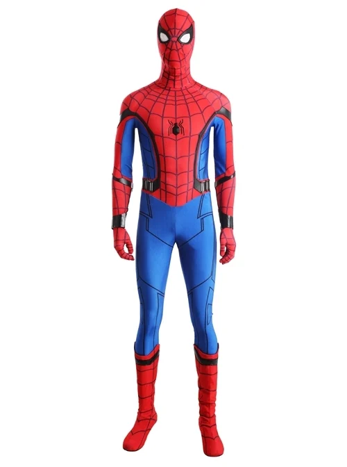 Spider-Man Homecoming Spider-Man Peter Parker Halloween Cosplay Costume Bodysuit Full Set