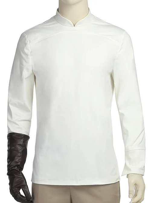 Star Wars The Last Jedi Luke Skywalker Khaki Cloak Suit Halloween Cosplay Costume White Bottoming Top