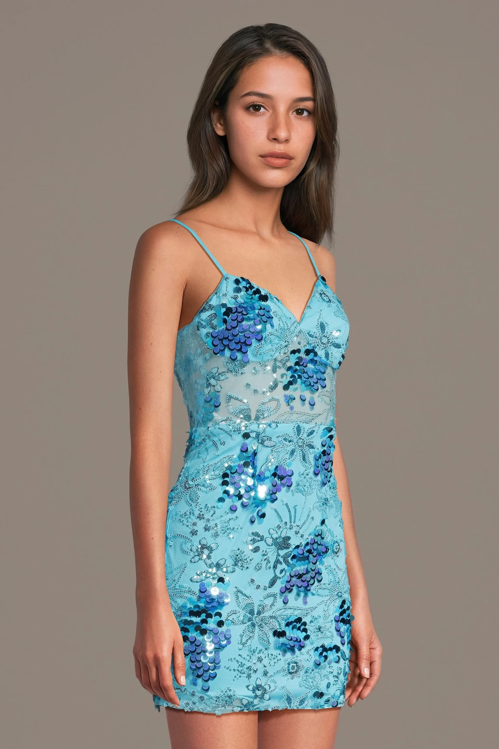 Statement Sequin Paillette Mini Dress
