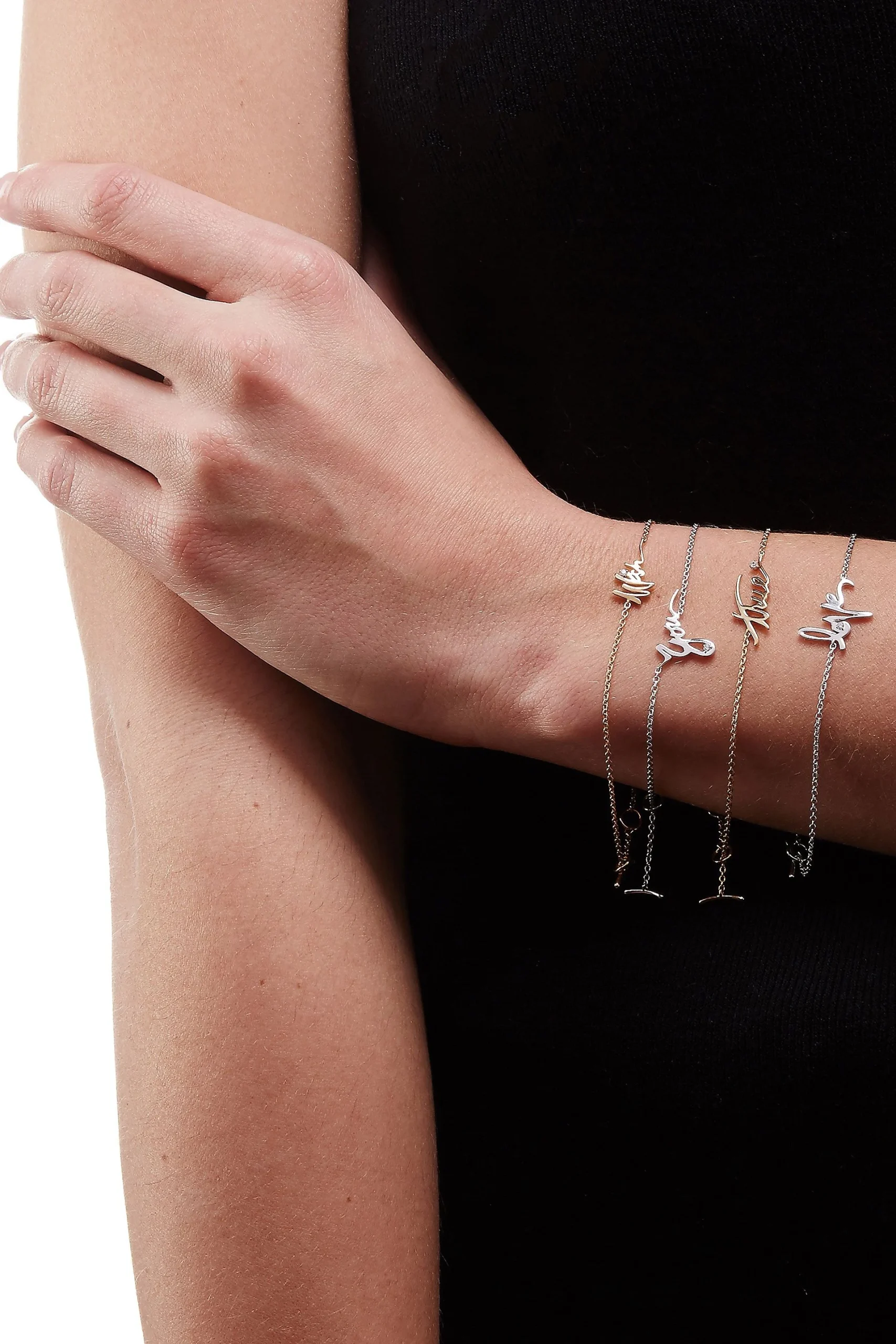 Sterling Silver Love Script Bracelet