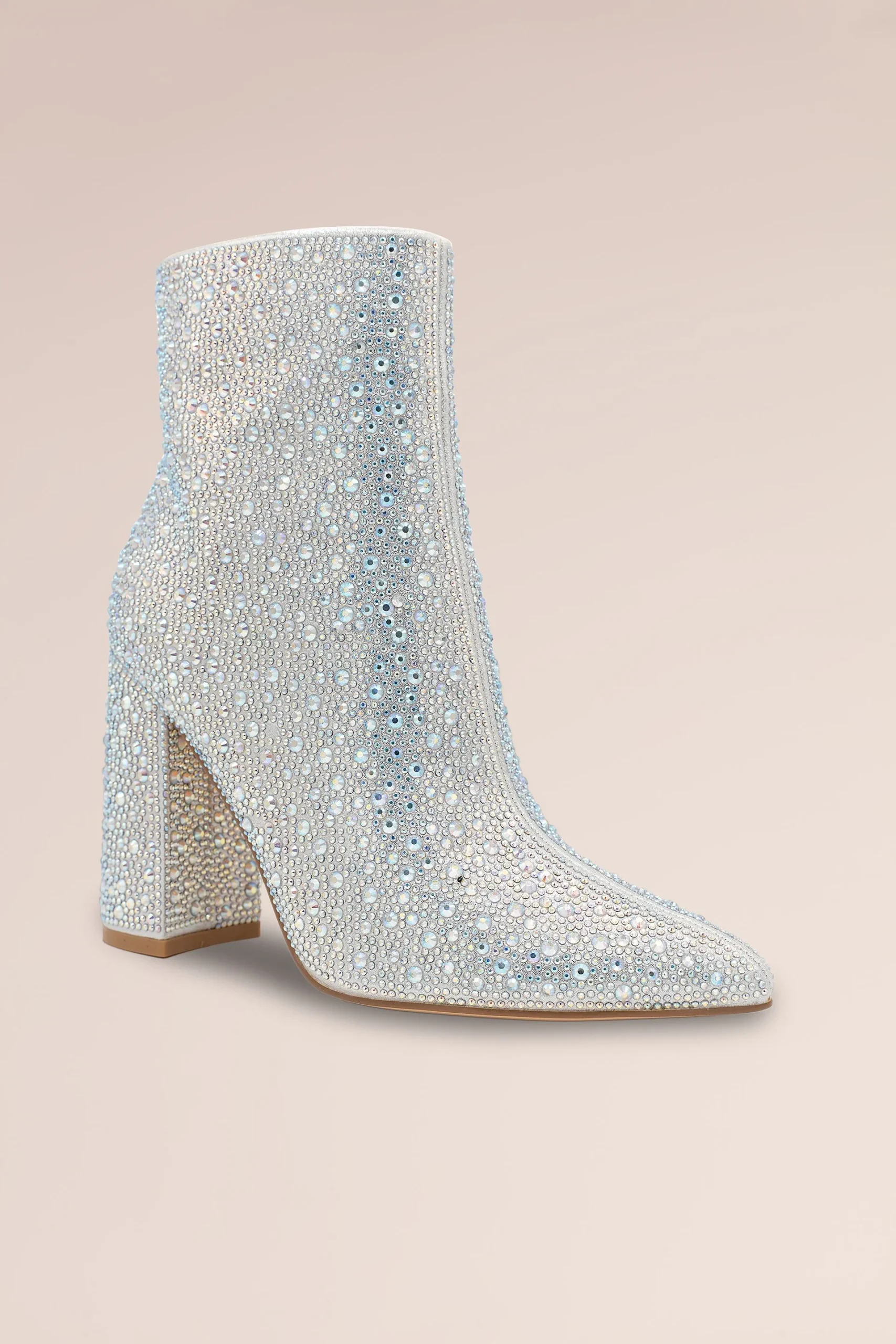 Stone Encrusted Block Heel Bootie