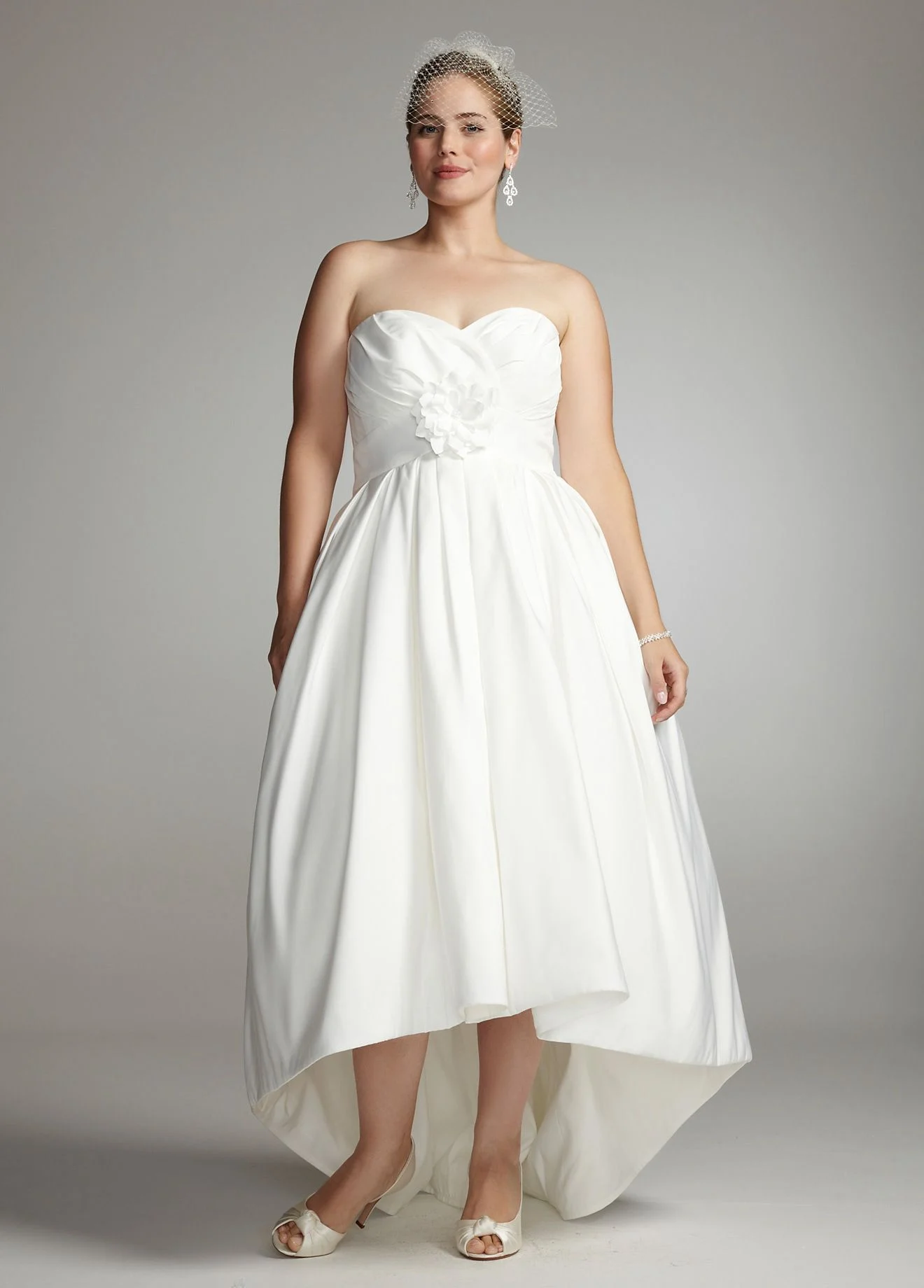 Strapless Faille with Sweetheart Draped Bodice
