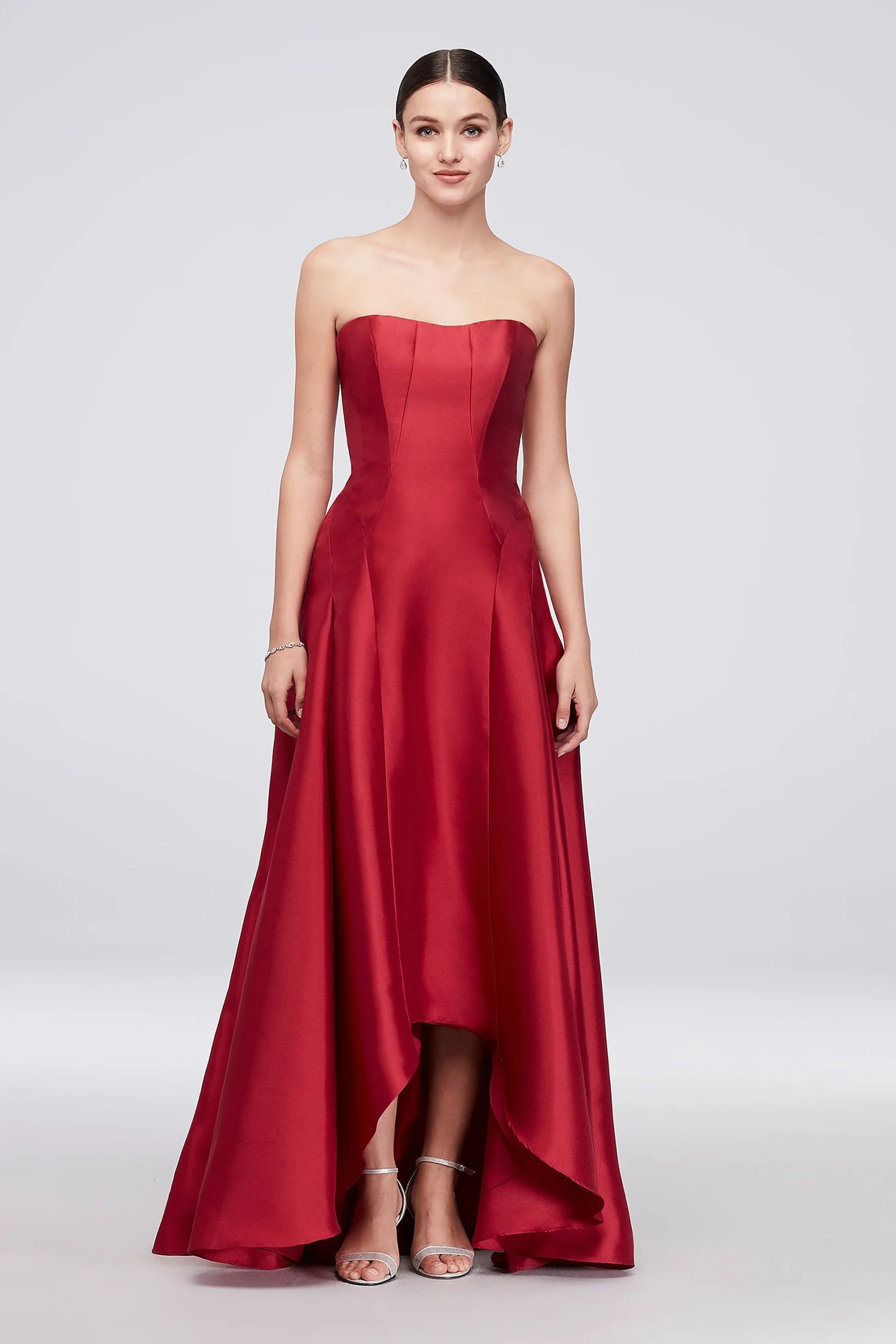 Strapless Mikado High-Low Ball Gown
