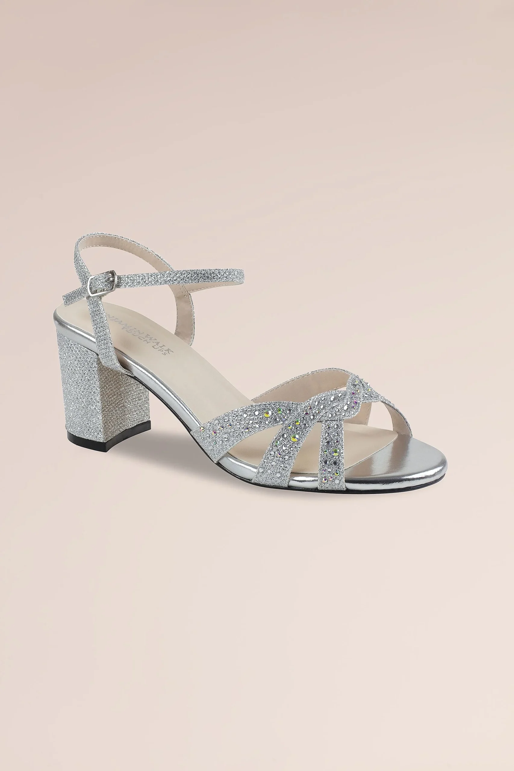 Strappy Midi Block Heel Sandals with Ankle Strap