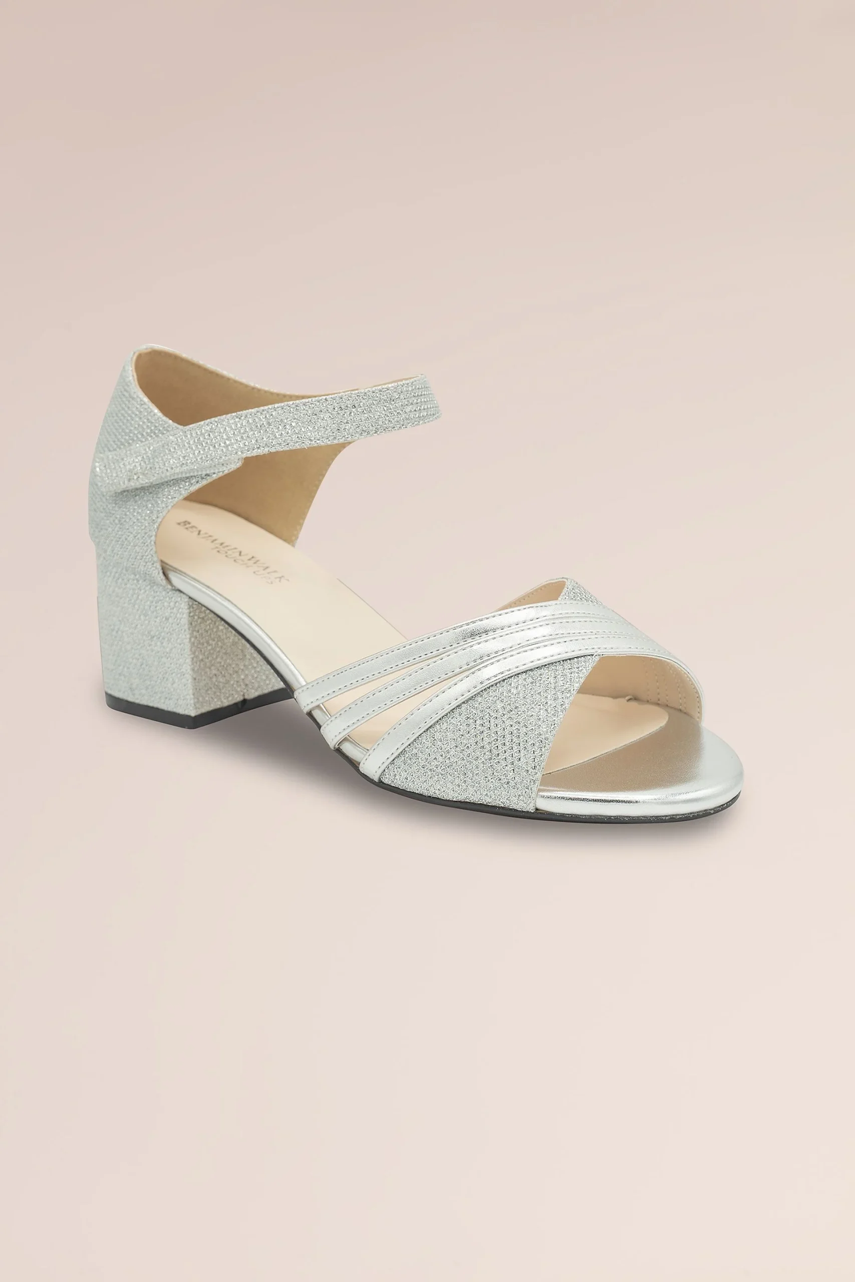 Strappy Vamp Block Heel Sandals with Velcro Strap