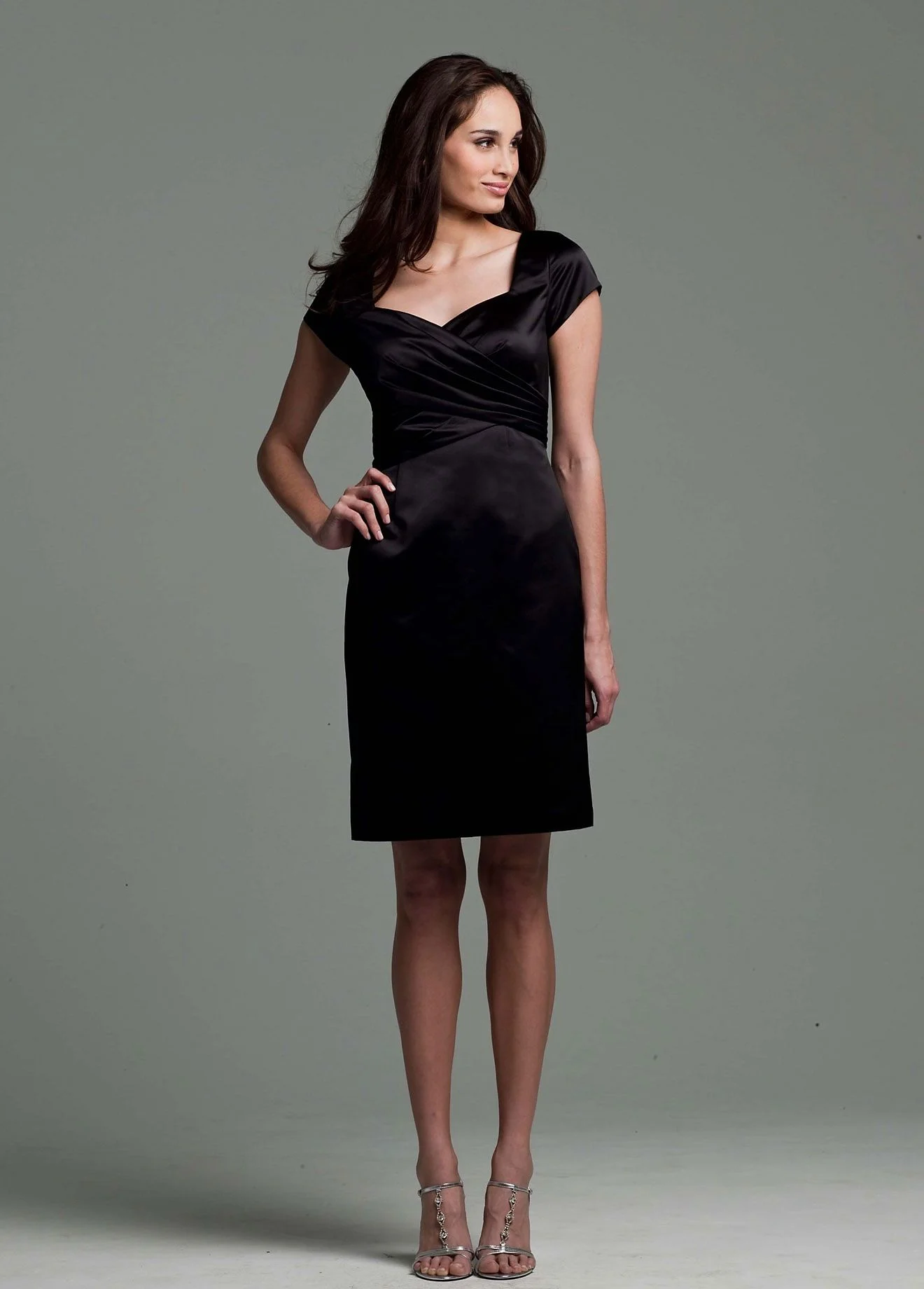 Structured Sheath Dress with Ruching Detail