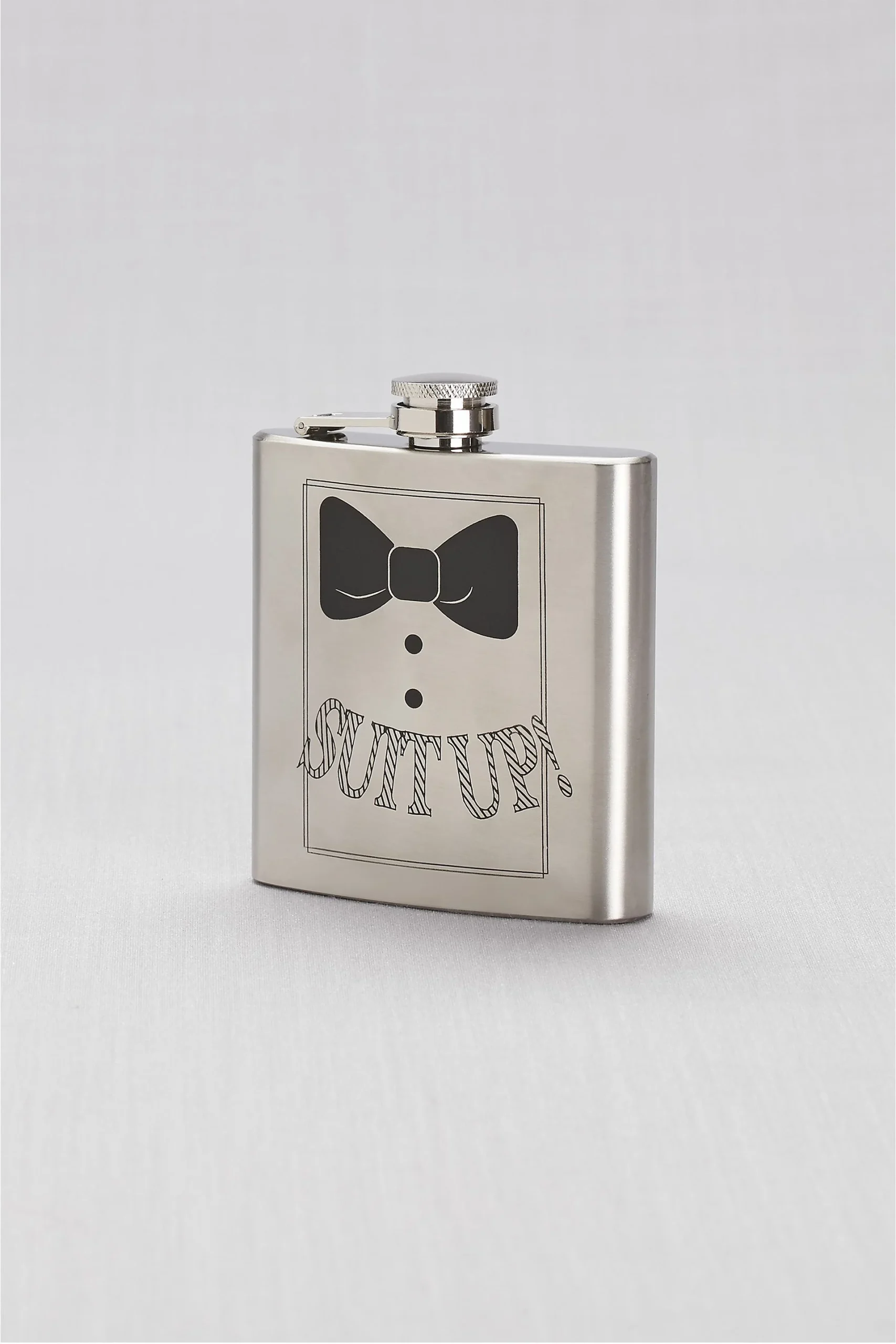 Suit Up Stainless Steel Groomsman Flask