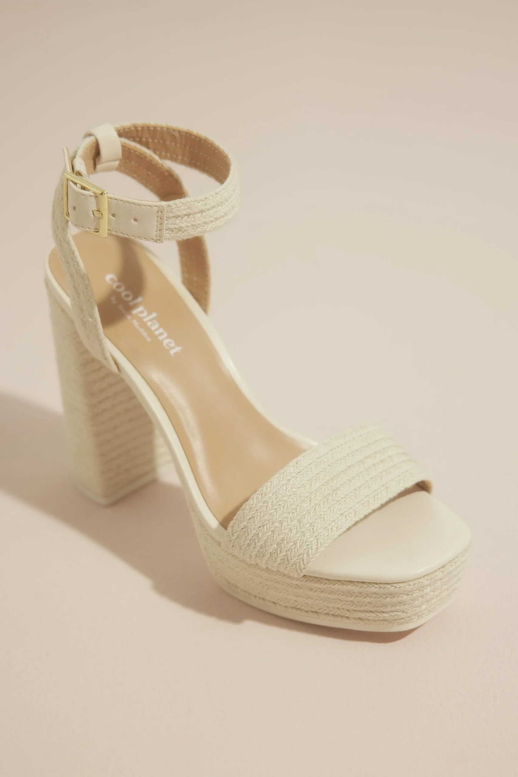Sustainable Platform Sandals with Adjustable Strap