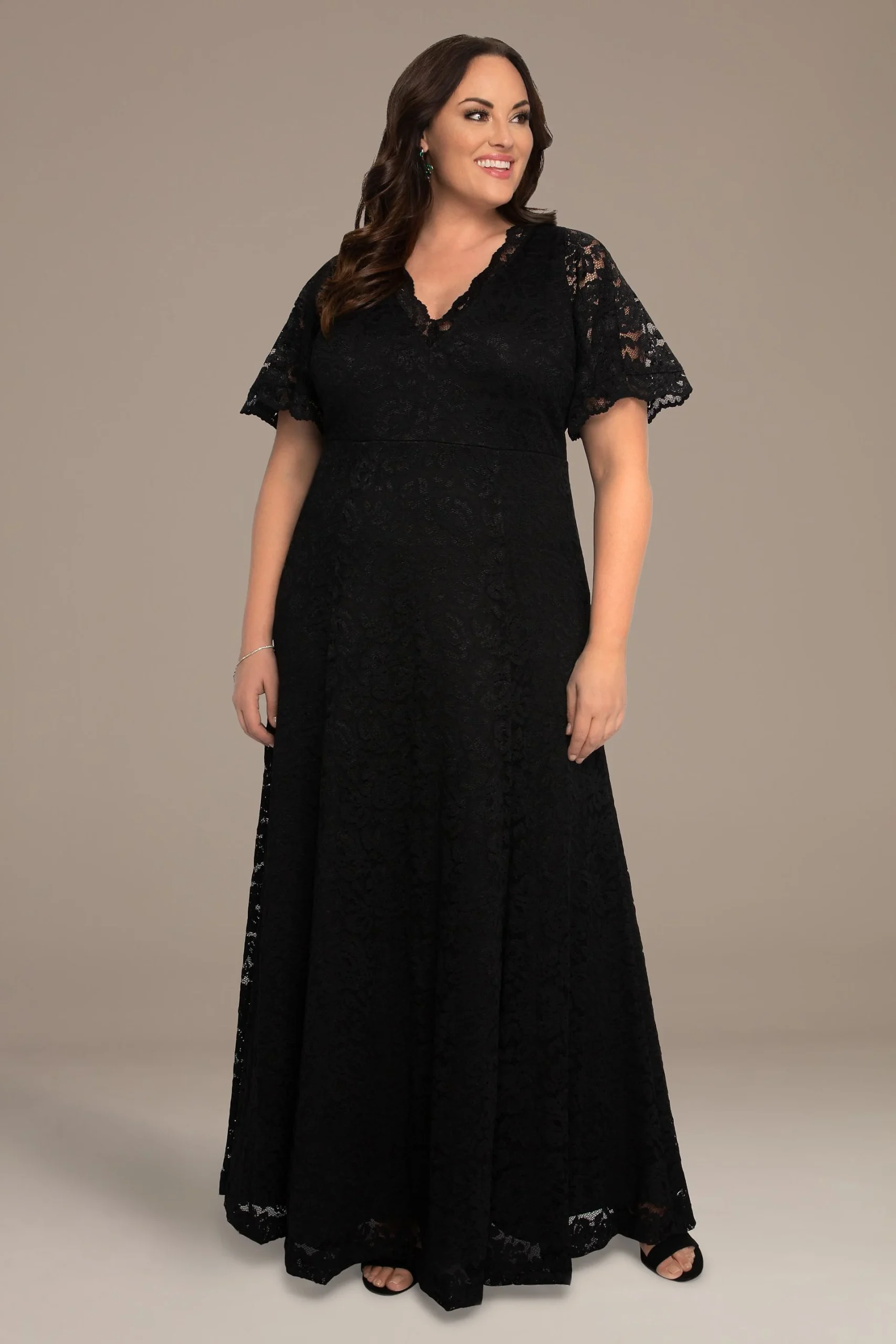 Symphony Lace Plus Size Evening Gown