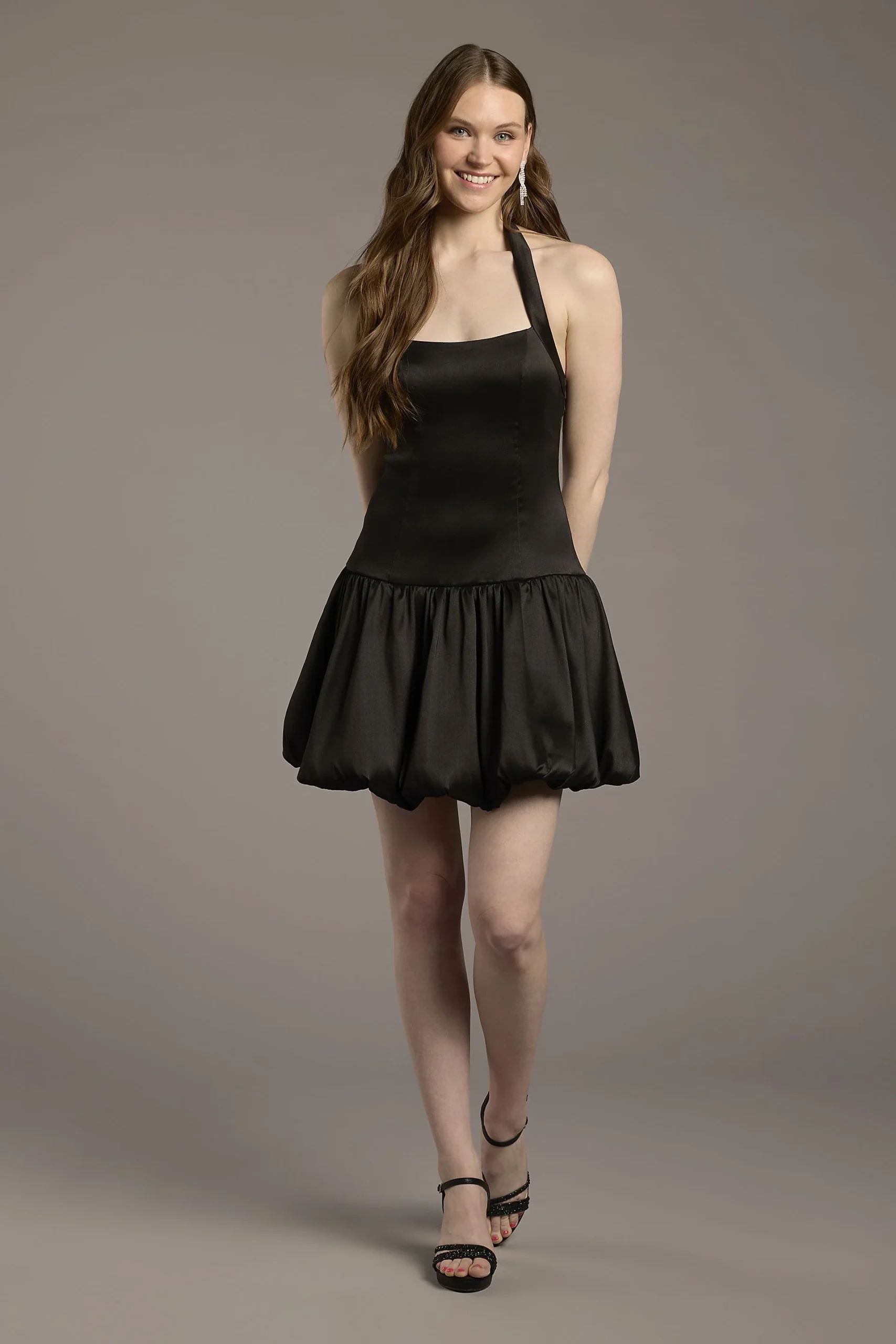 Tank Bubble Hem Mikado Mini Dress