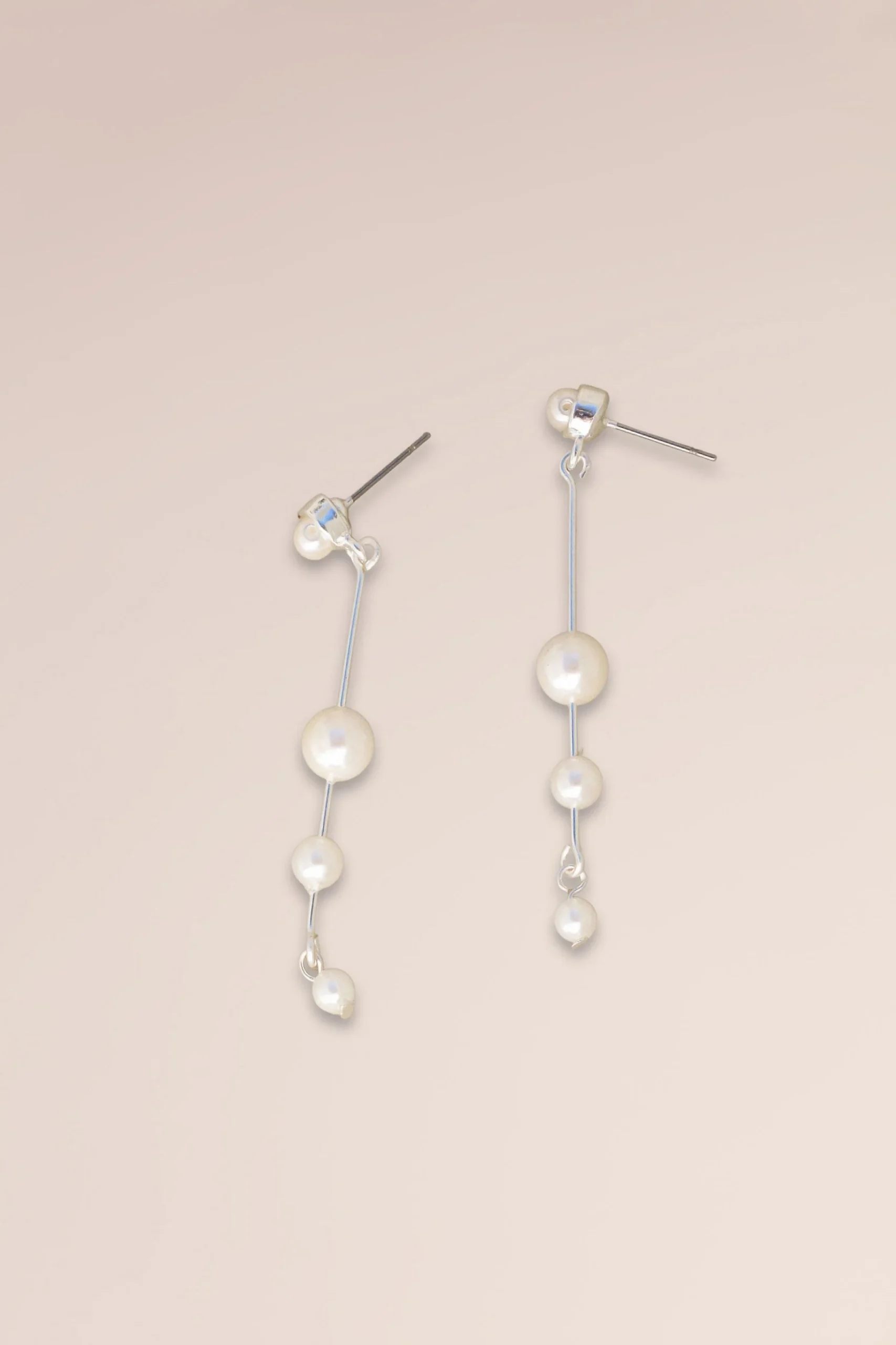 Tansy Faux Pearl Hand-Wired Drop Earrings