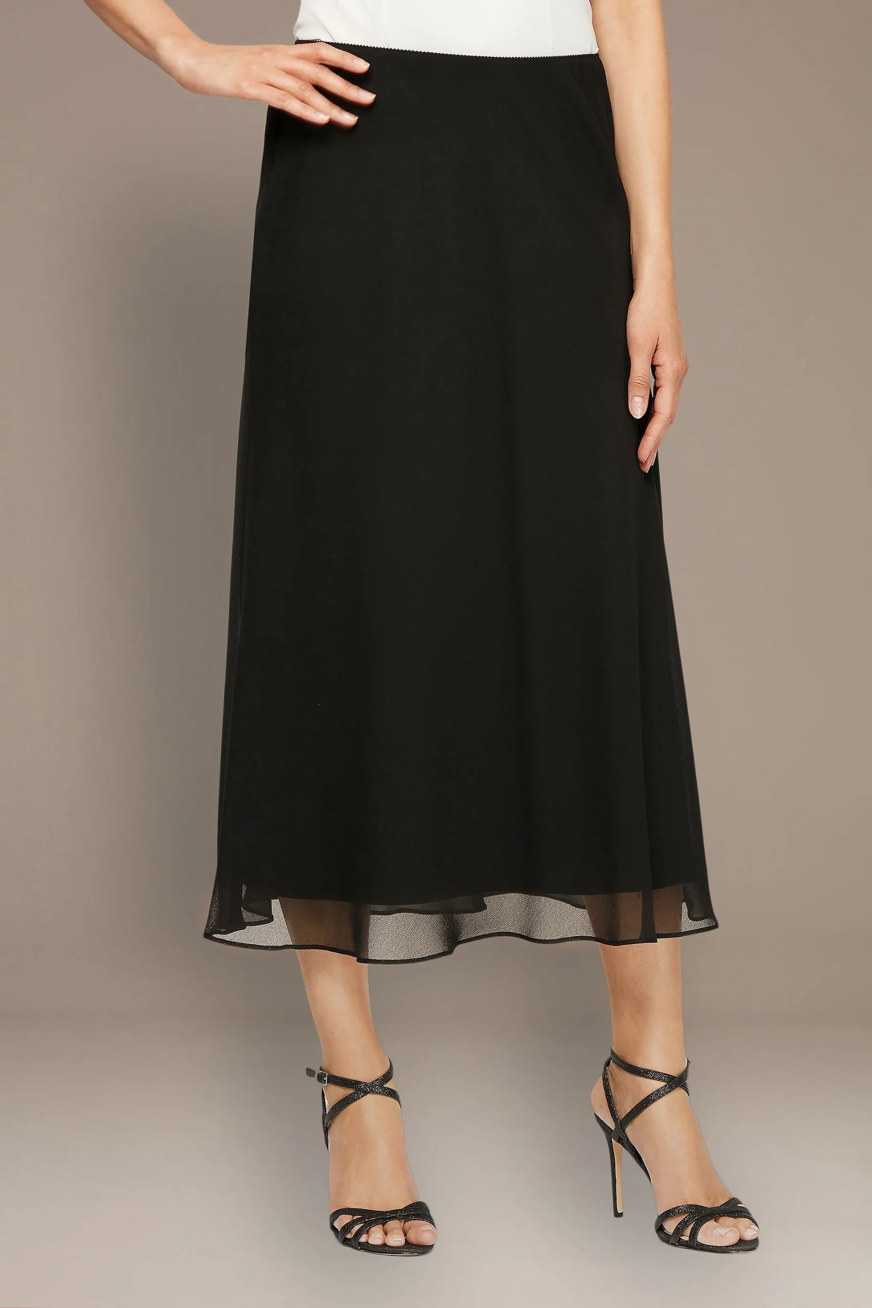 Tea Length A-Line Georgette Skirt