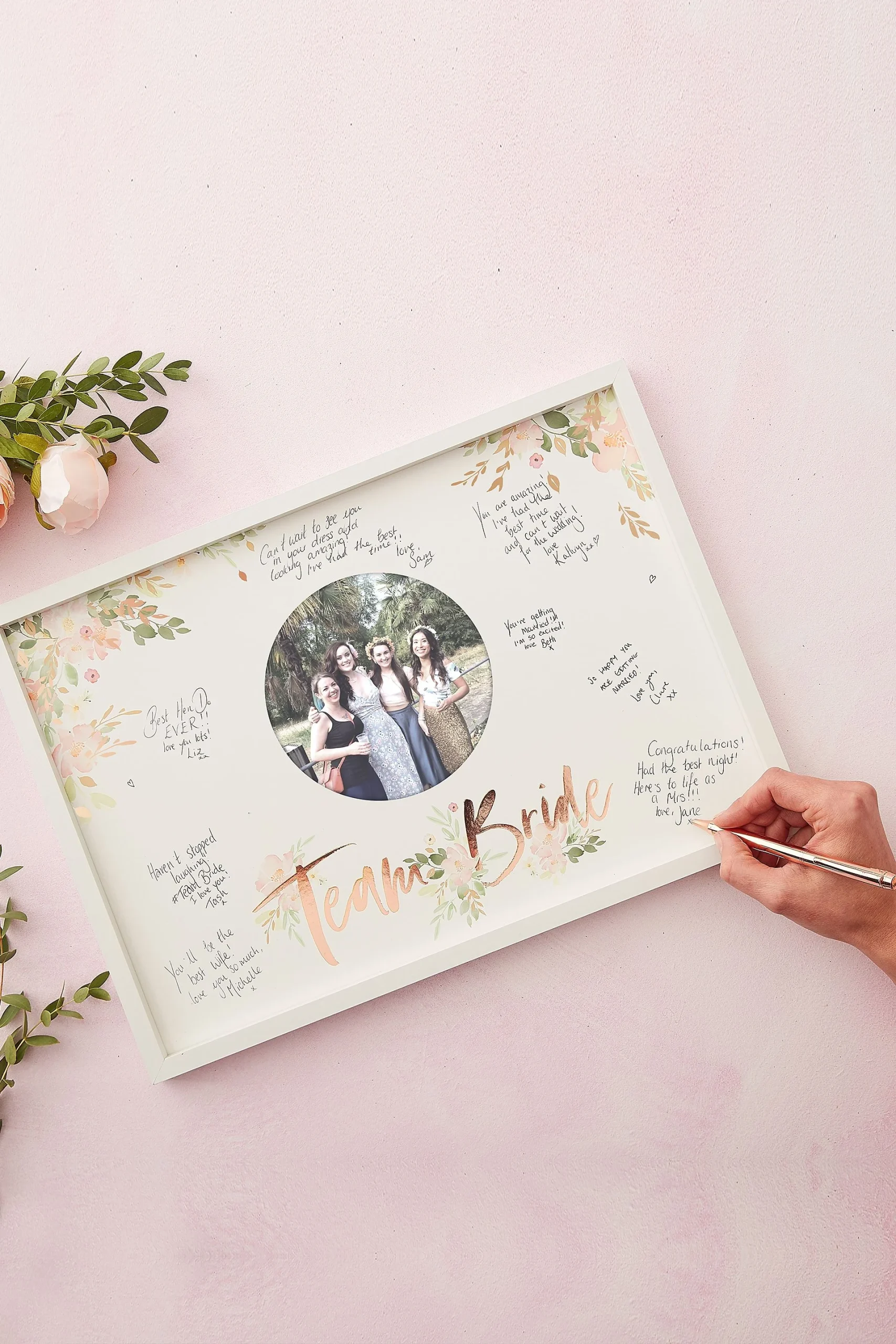 Team Bride Guest Book Frame