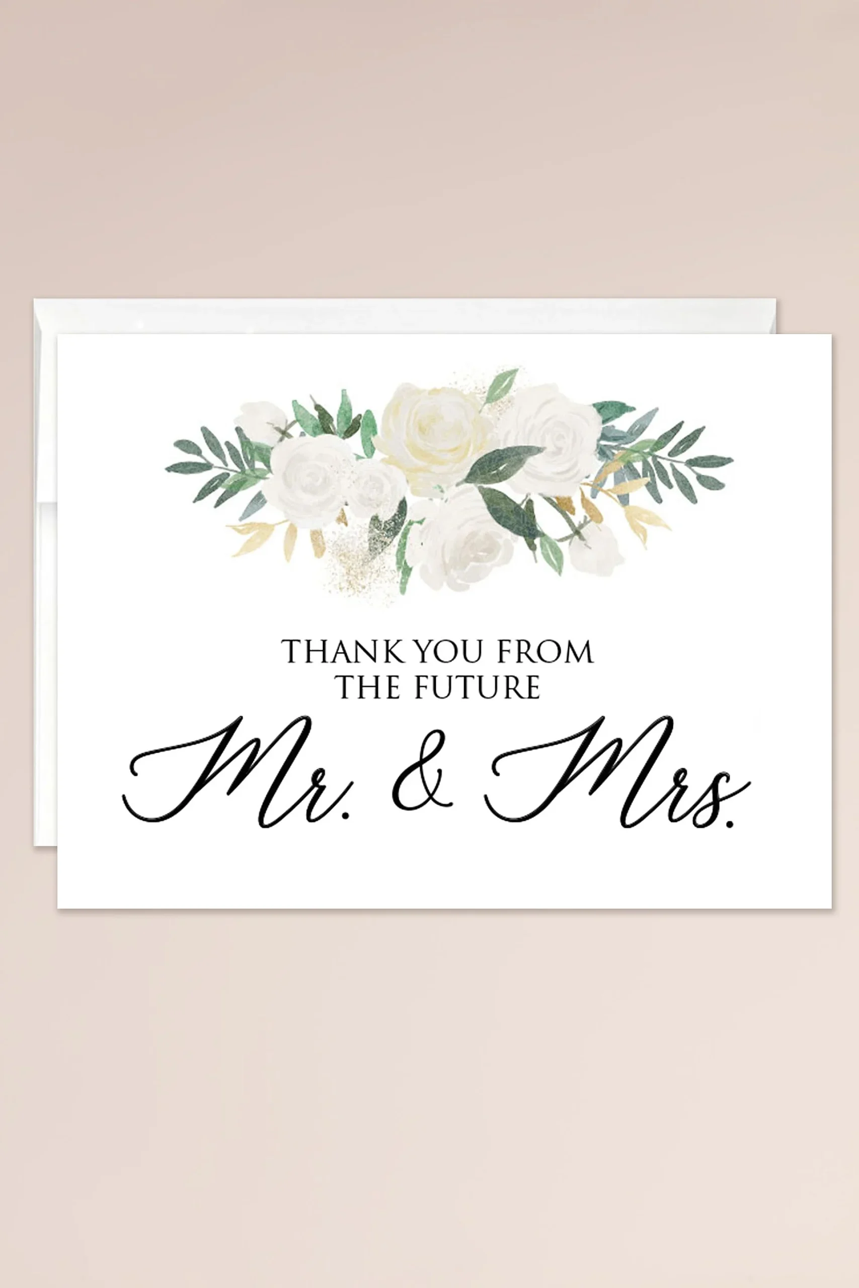 Thank You From the Future Mr and Mrs Blank Card