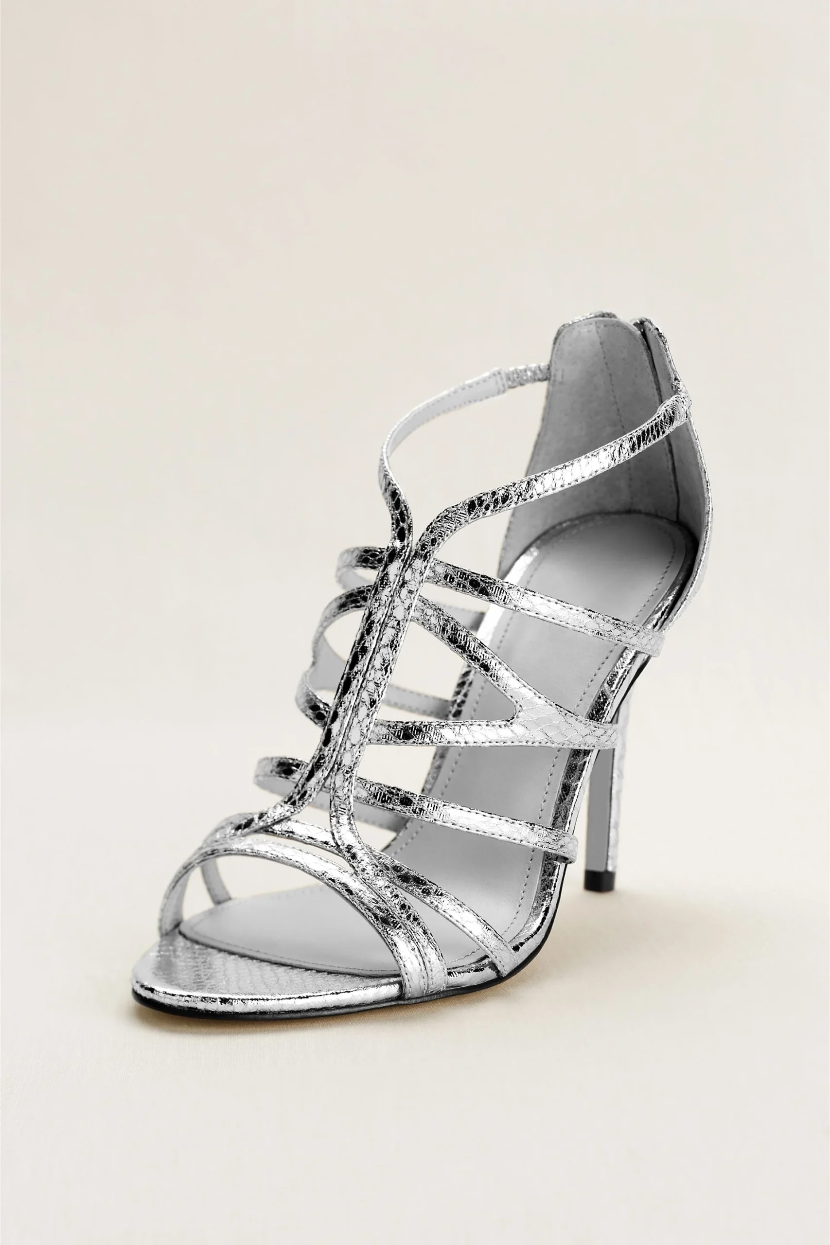 Touch of Nina Cage Sandal with Zipper Back