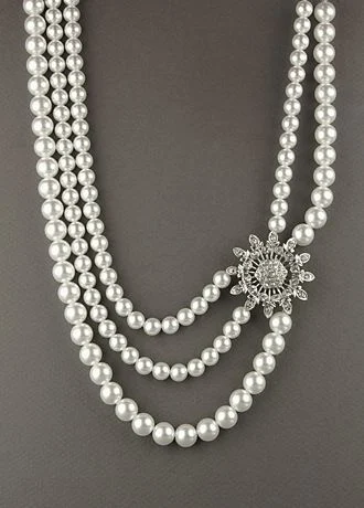 Triple Strand Pearl Necklace