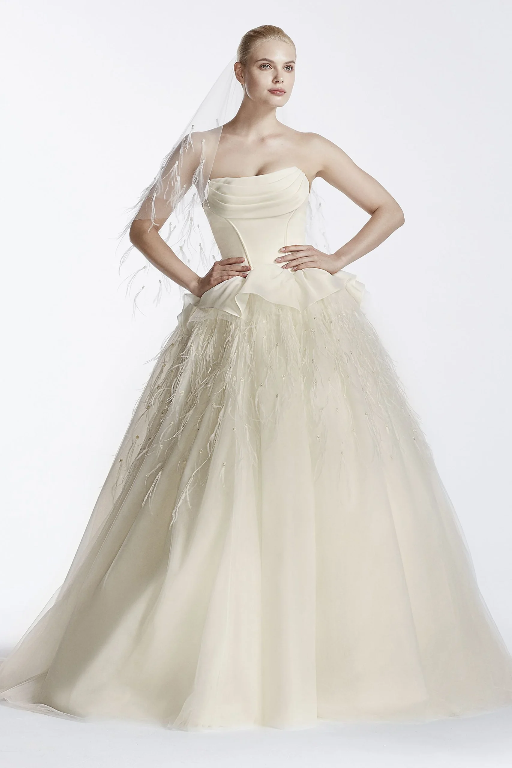 Truly Zac Posen Corseted Organza Wedding Dress