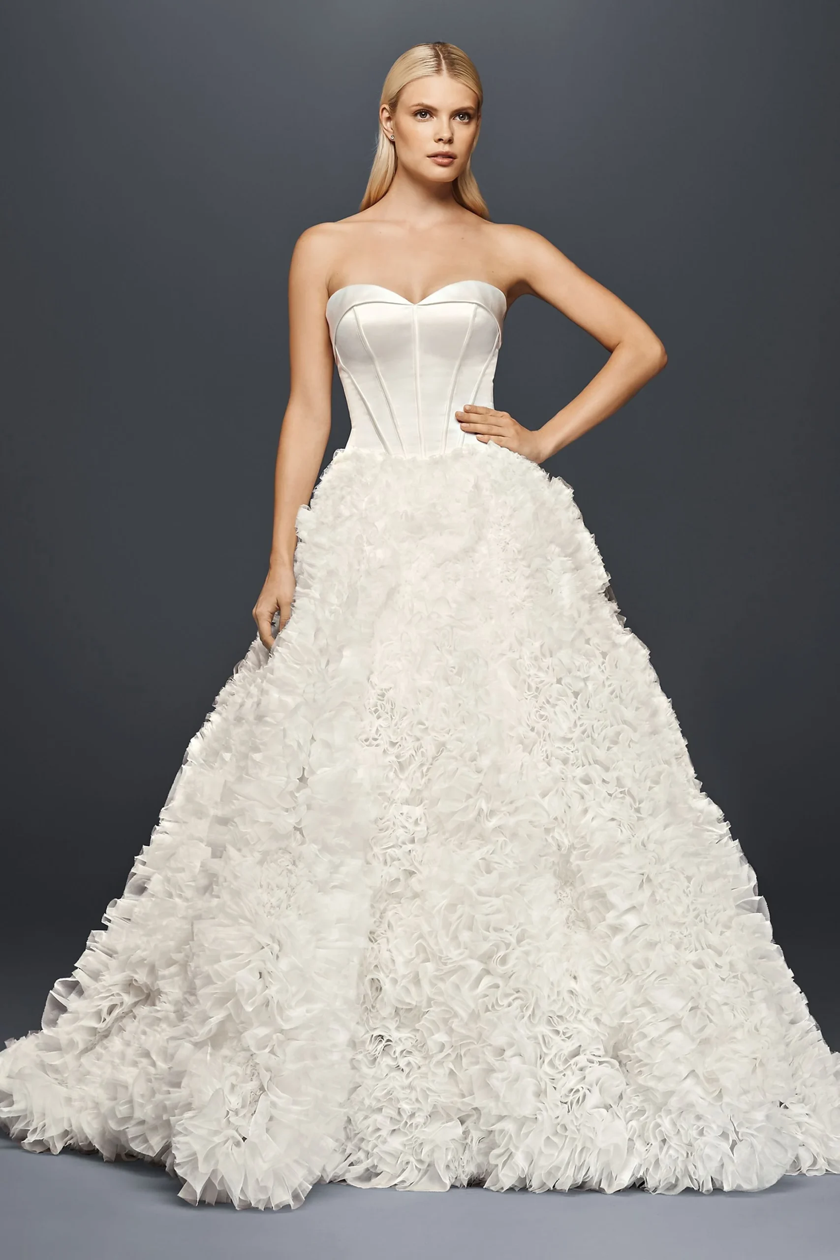 Truly Zac Posen Ruffled Organza Wedding Dress