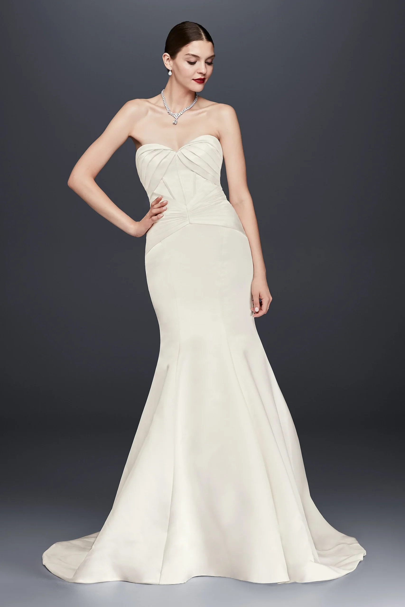 Truly Zac Posen Satin Corseted Wedding Dress