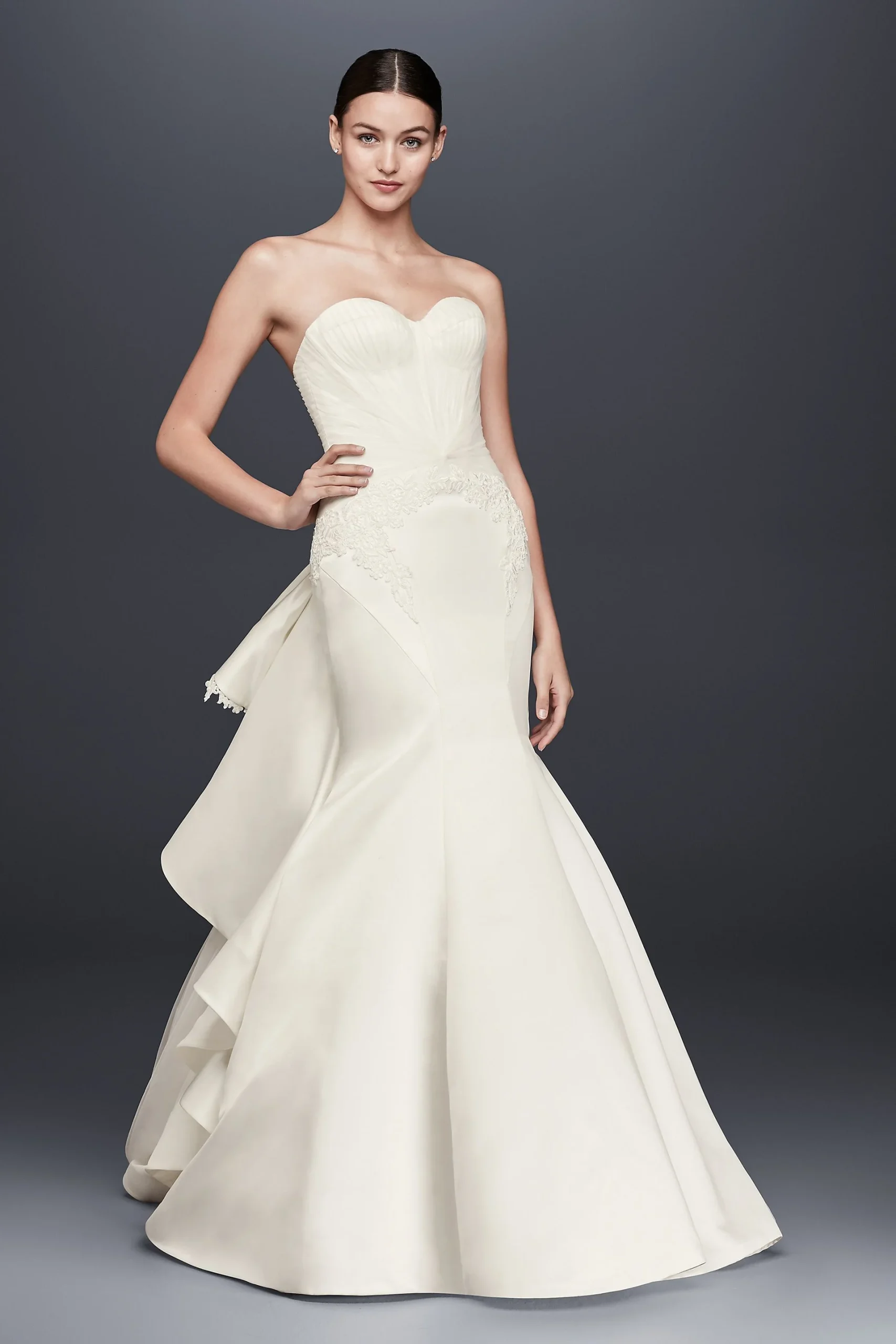 Truly Zac Posen Strapless Satin Wedding Dress
