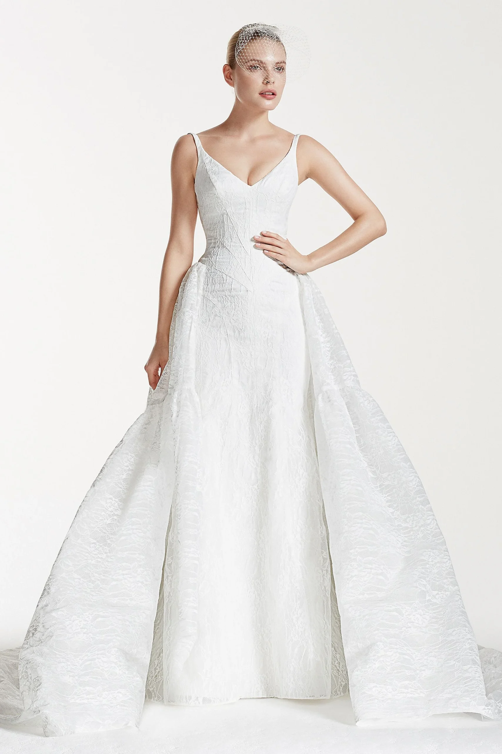 Truly Zac Posen Tank Bonded Lace Wedding Dress
