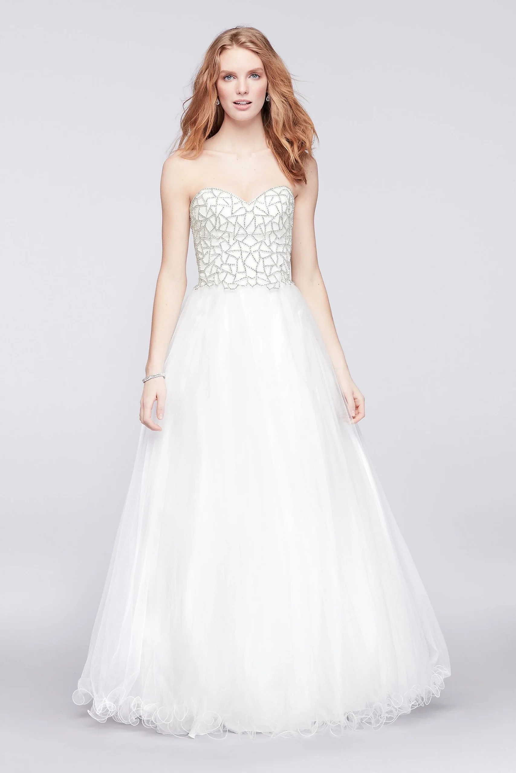 Tulle Ball Gown with Web-Beaded Bodice